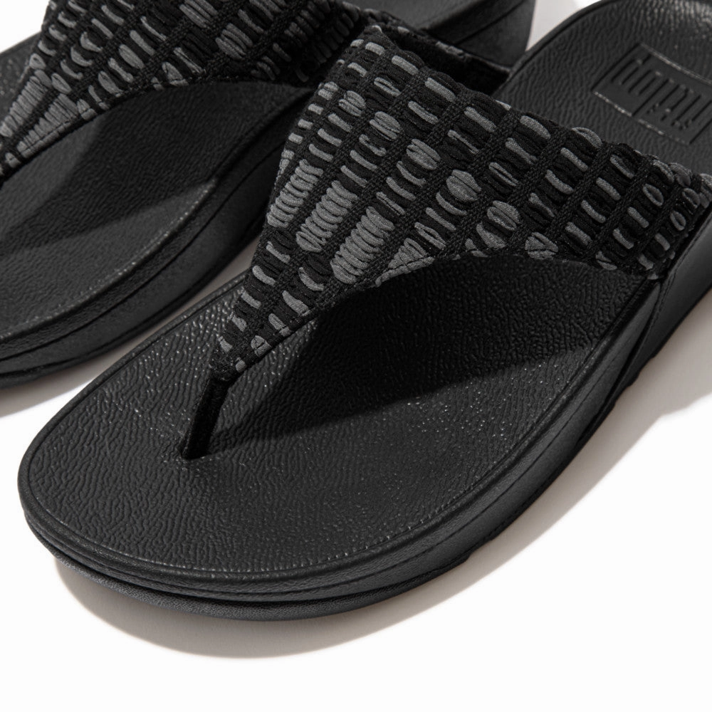 FITFLOP LULU ART-DENIM TOE-POST SANDAL - FINAL SALE! Fitflop supportive sandals