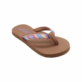 FLOJOS JUNO WEAVE SANDAL KIDS' Flojos flip flops with cushioned footbed