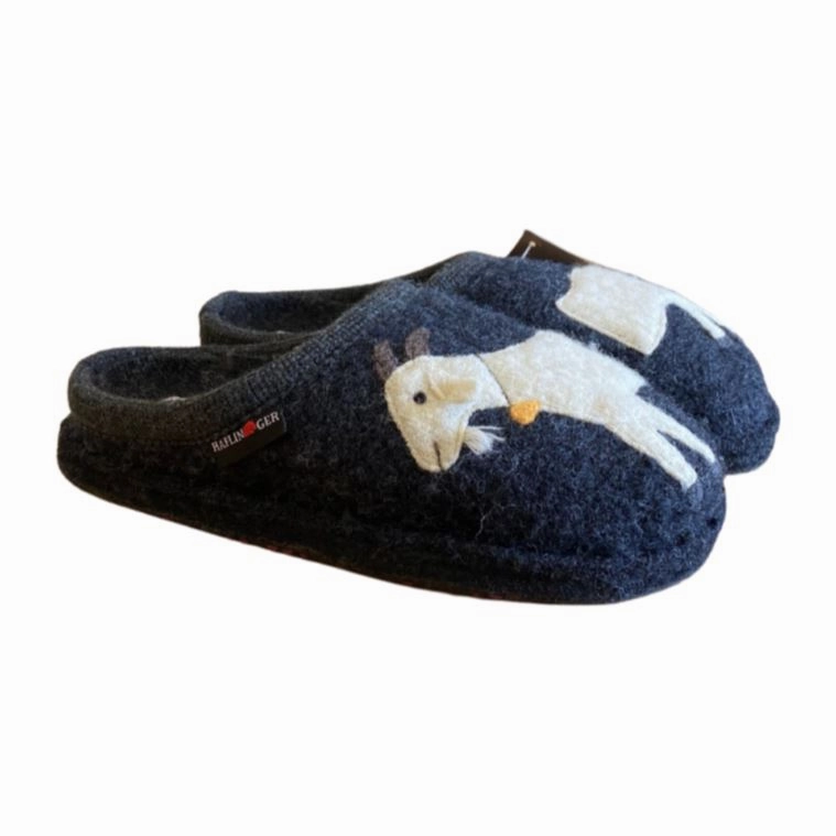HAFLINGER GOAT SLIPPER - FINAL SALE! Haflinger wool slippers with cork footbed