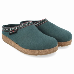 HAFLINGER GZ WOOL CLOG Haflinger wool slippers with cork footbed