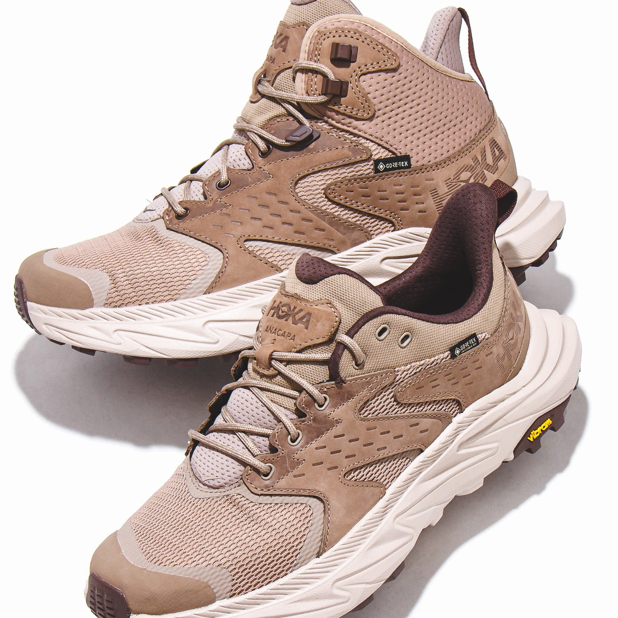 Hoka One One Men Anacapa 2 Mid GTX Gore-Tex Dune Oxford Tan 1141633-DOTN Hoka One One shoe close-ups