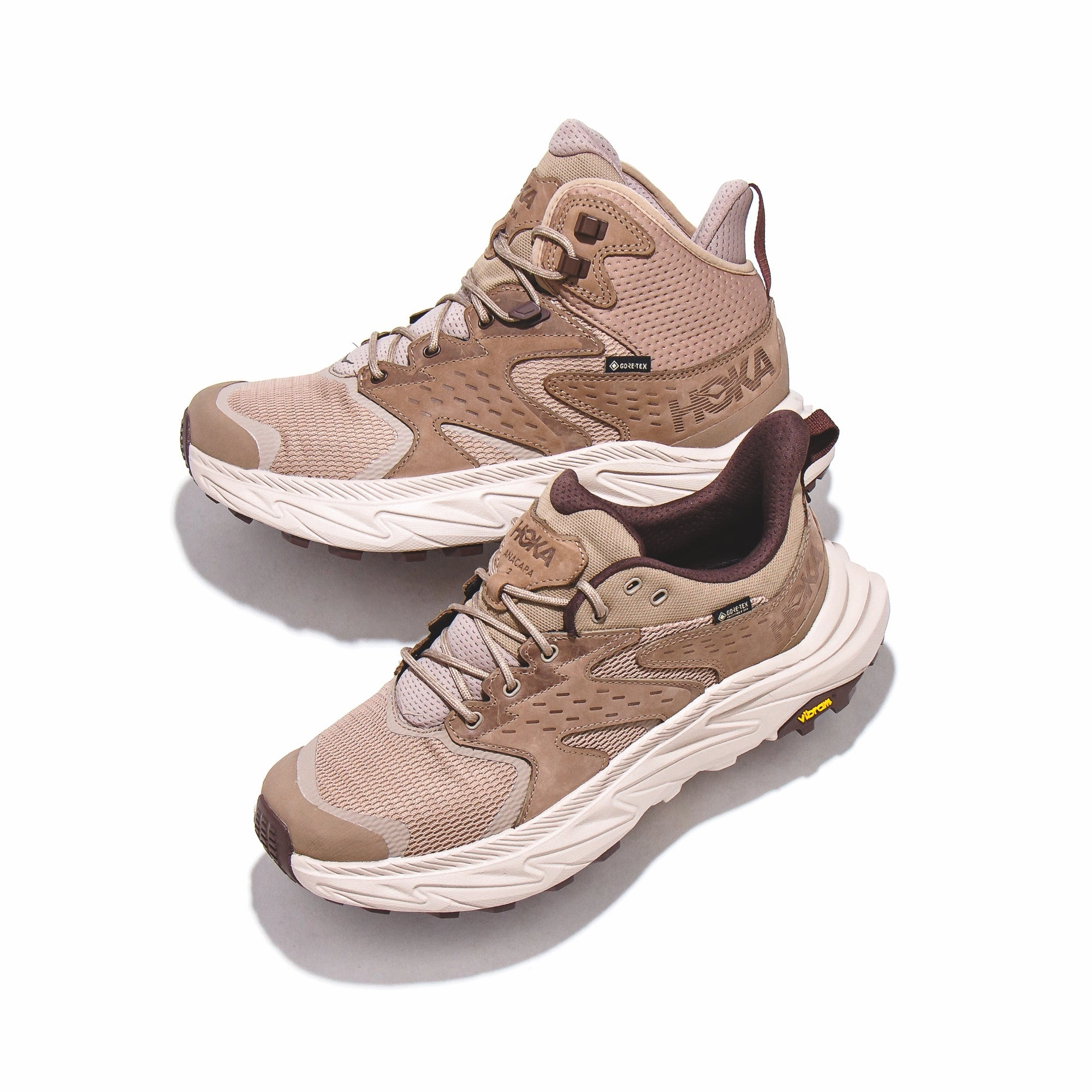 Hoka One One Men Anacapa 2 Mid GTX Gore-Tex Dune Oxford Tan 1141633-DOTN Hoka One One shoe close-ups
