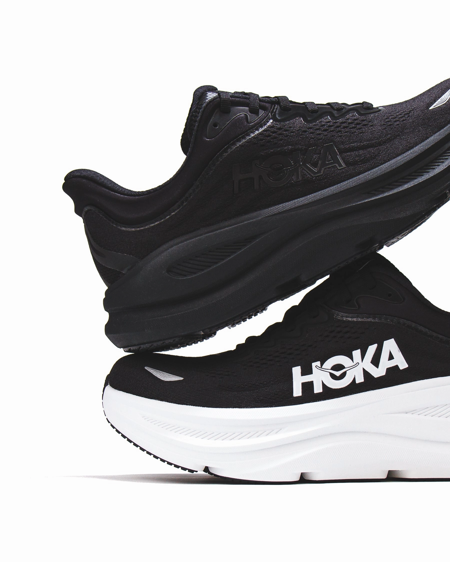 Hoka One One Men Bondi 9 Black 1162011-BBLC Hoka One One shoe close-ups