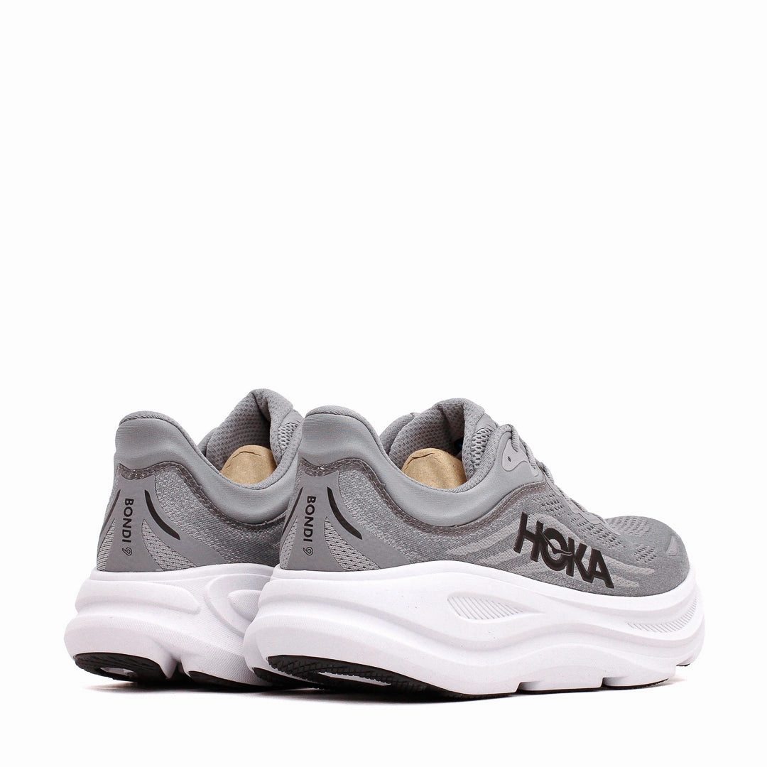 Hoka One One Men Bondi 9 Galactic Grey Stellar Grey 1162011-GCTC Hoka One One shoe close-ups