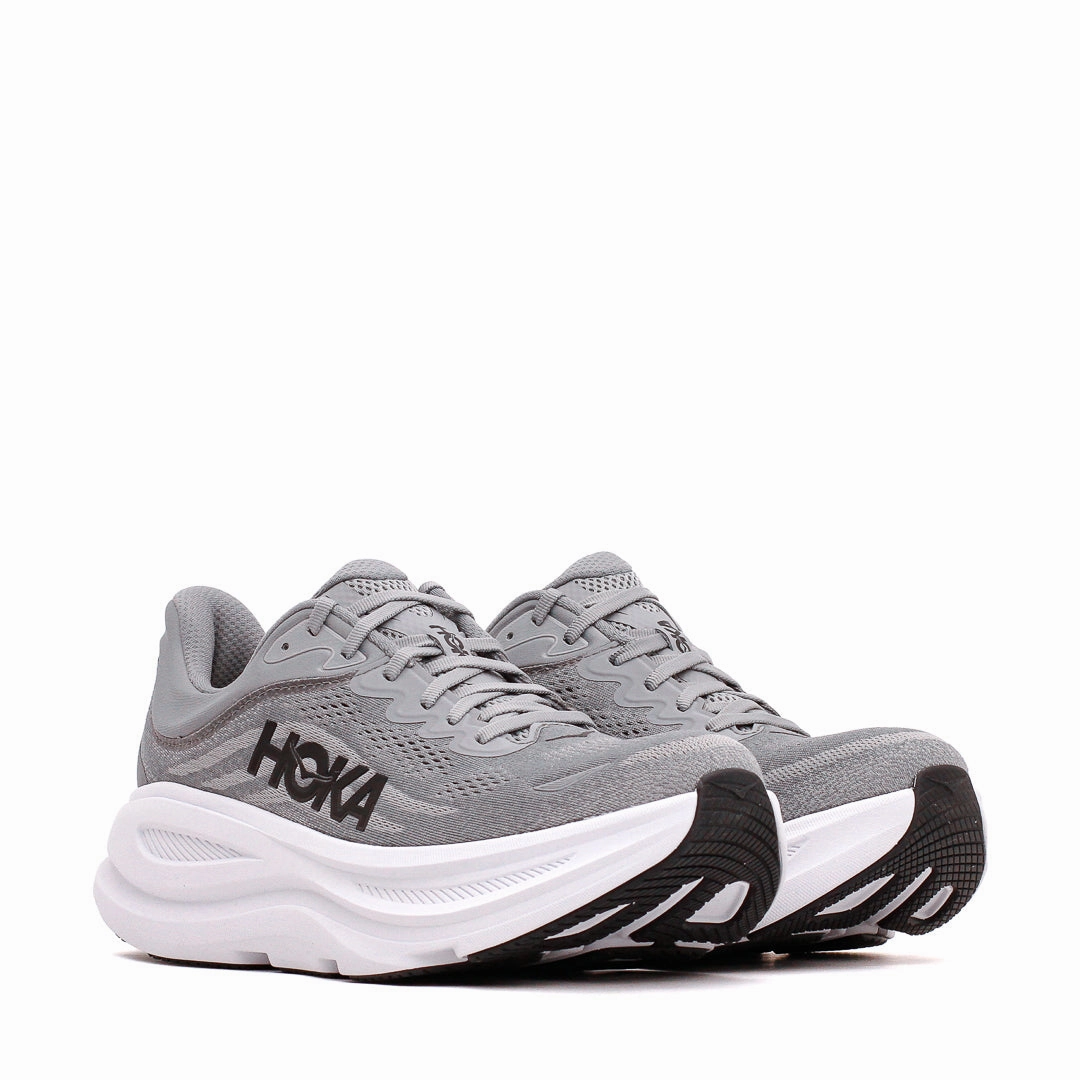 Hoka One One Men Bondi 9 Galactic Grey Stellar Grey 1162011-GCTC Hoka One One shoe close-ups