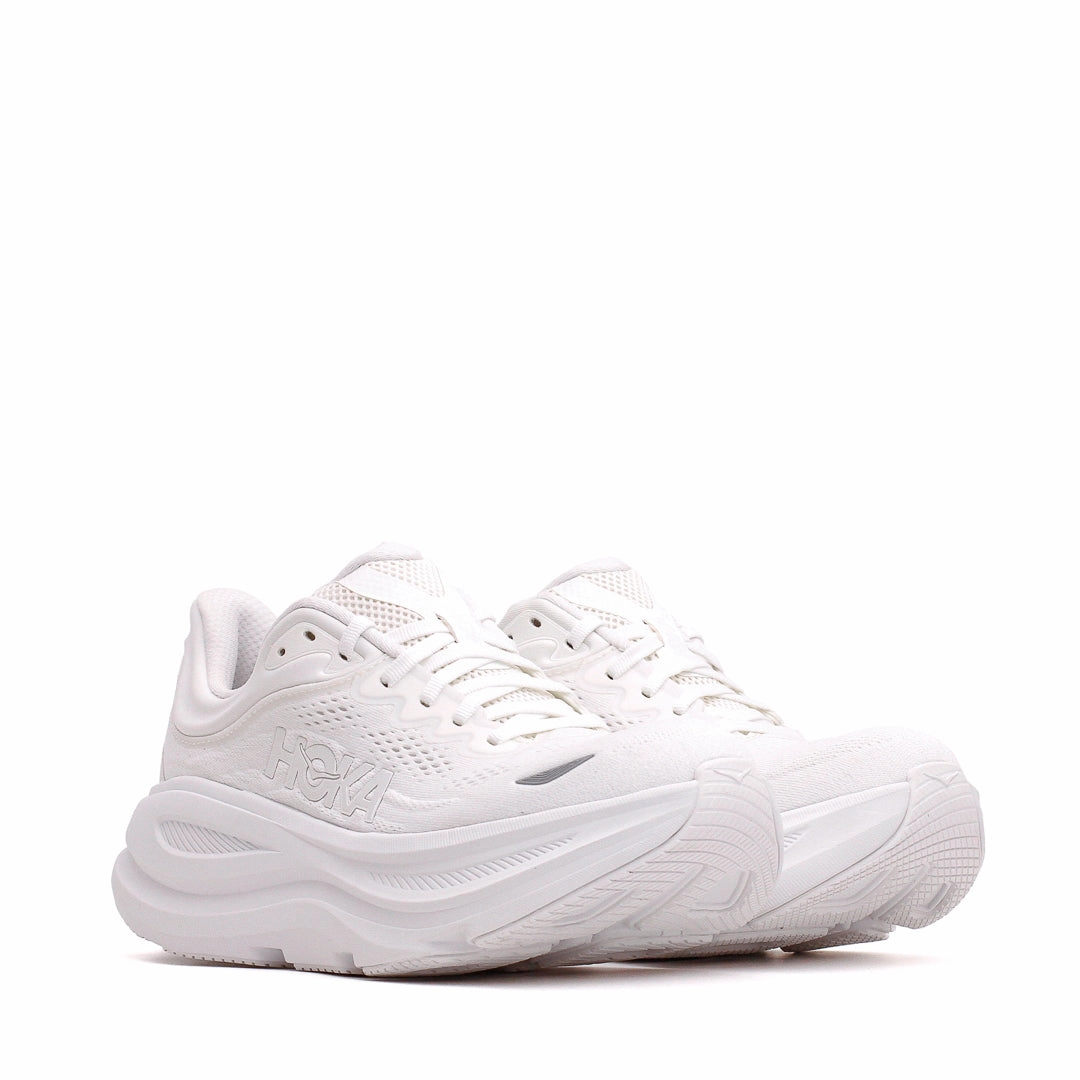 Hoka One One Men Bondi 9 White 1162011-WWH Hoka One One shoe close-ups