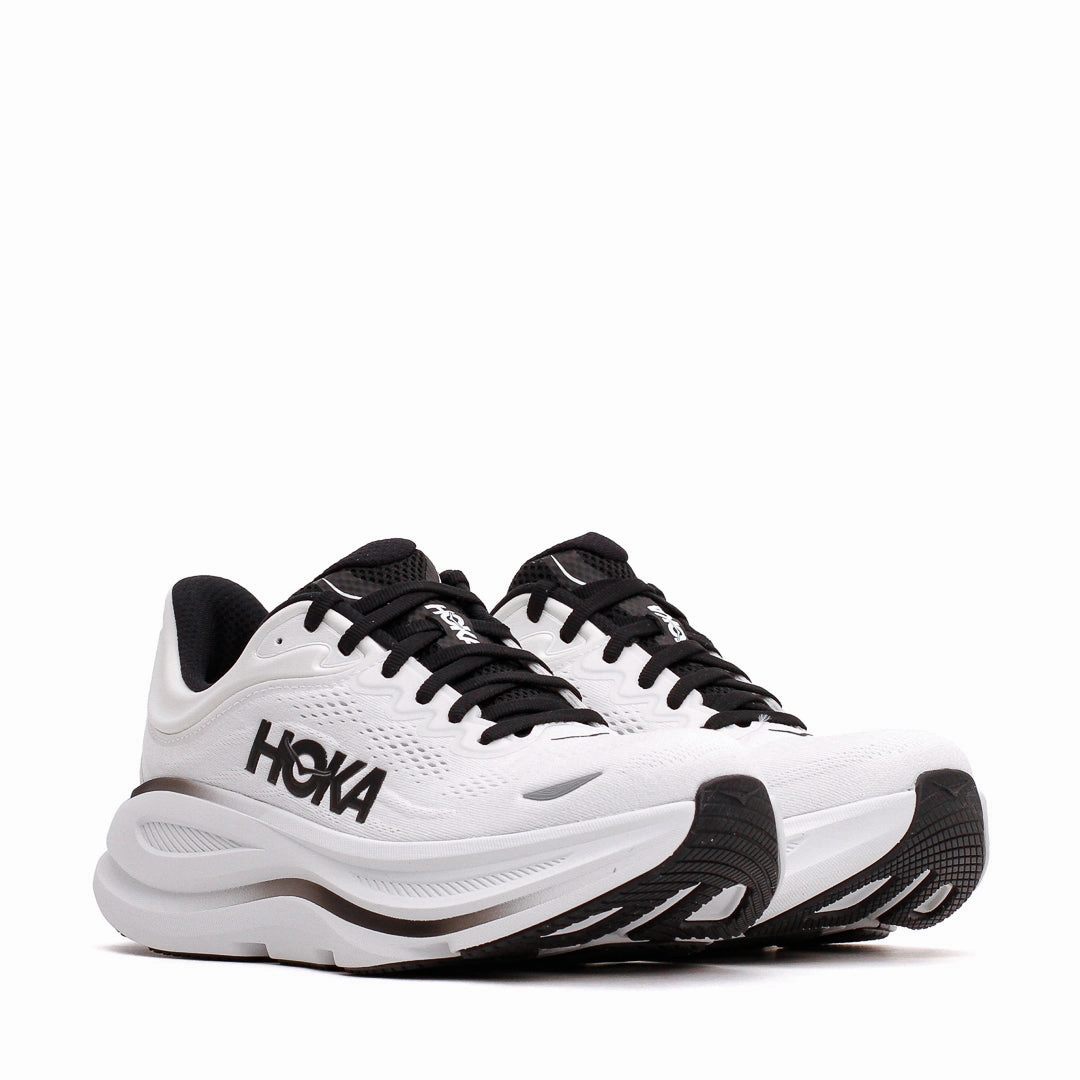 Hoka One One Men Bondi 9 White Black 1162011-WBLC Hoka One One shoe close-ups