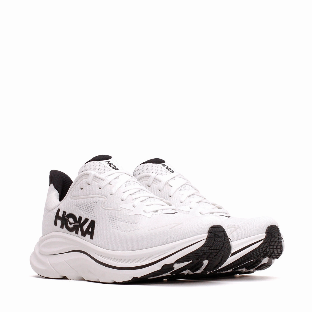 Hoka One One Men Clifton 10 White Black 1162030-WBLC Hoka One One shoe close-ups