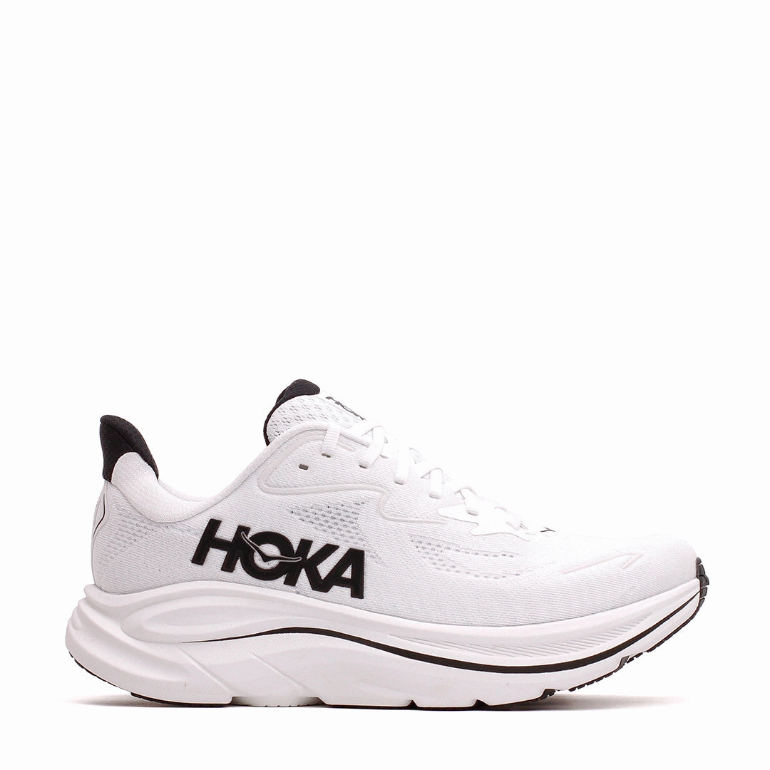 Hoka One One Men Clifton 10 White Black 1162030-WBLC Hoka One One premium running shoes
