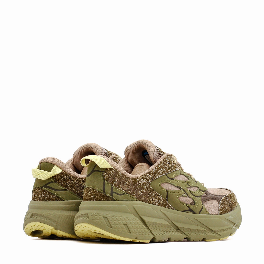 Hoka One One Men Clifton L Suede TP Dune Fennel 1150910-DNF Hoka One One shoe close-ups