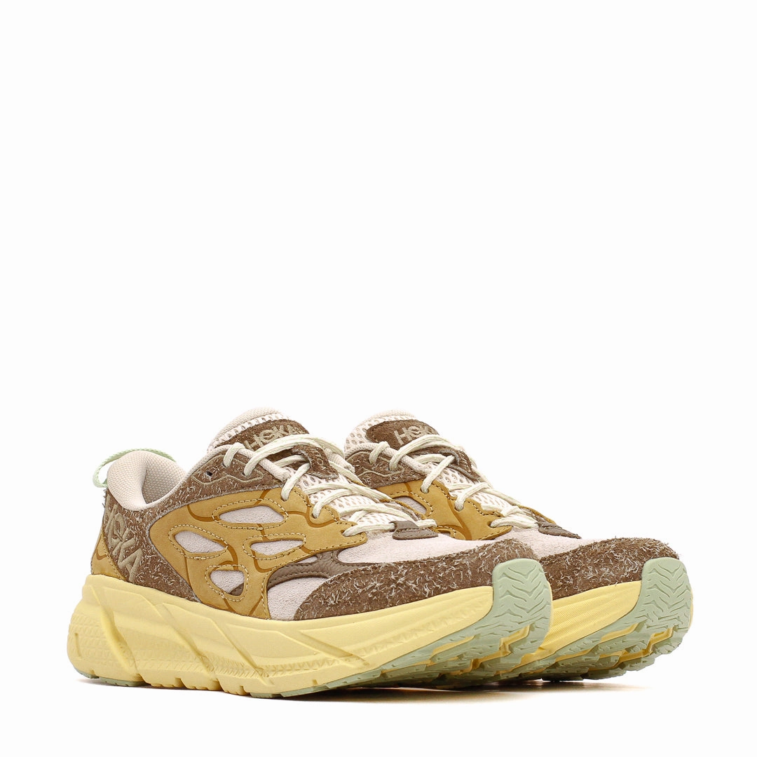 Hoka One One Men Clifton L Suede TP Oat Milk Pollen 1150910-OLL Hoka One One shoe close-ups