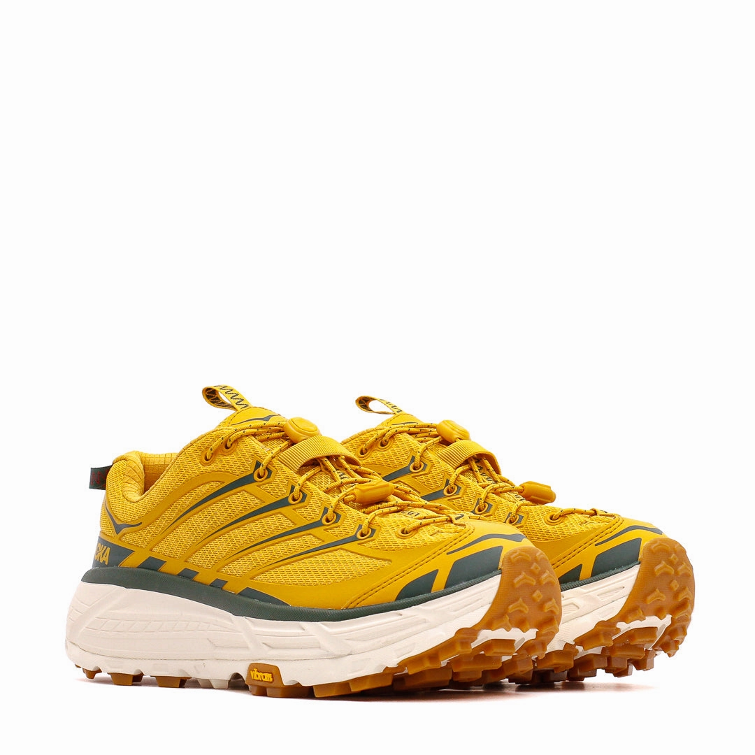Hoka One One Men Mafate Three2 Golden Yellow Eggnog 1141572-GLW Hoka One One shoe close-ups