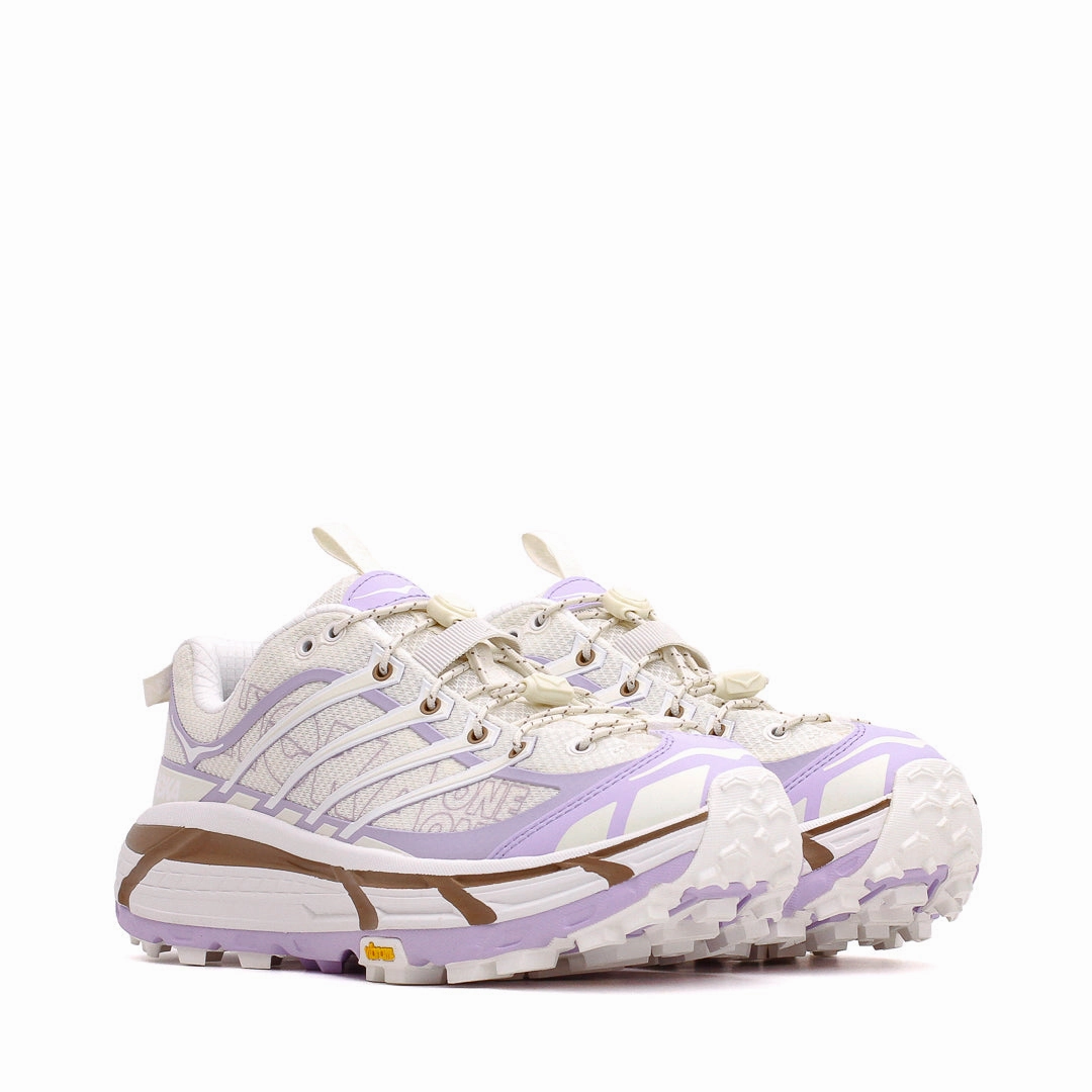 Hoka One One Men Mafate Three2 Wordmark Alabaster Iris Flower 1175490-ASF Hoka One One shoe close-ups