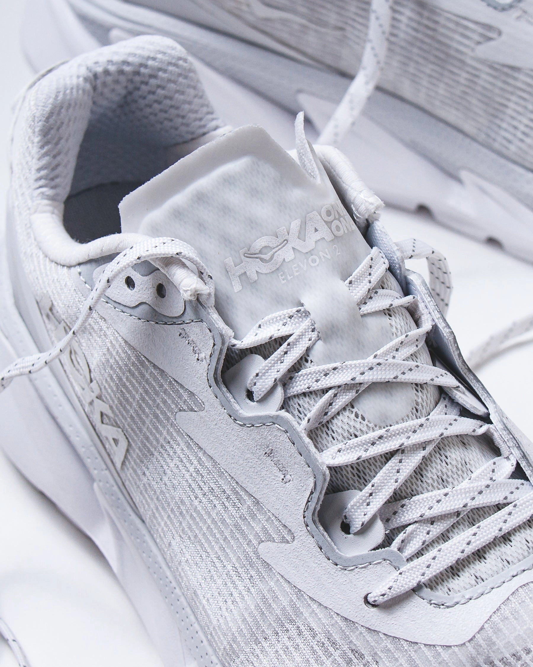 Hoka One One Unisex Elevon 2 TS White Cosmic Grey 1165230-WMC Hoka One One shoe close-ups