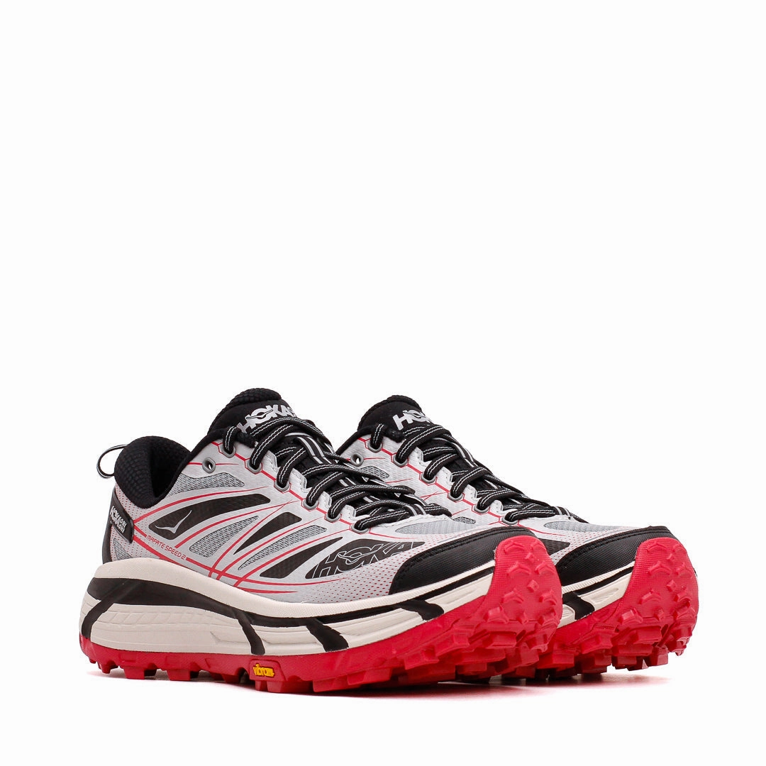 Hoka One One Unisex Mafate Speed 2 Galactic Grey Ruby Red 1126851-GTCG Hoka One One shoe close-ups