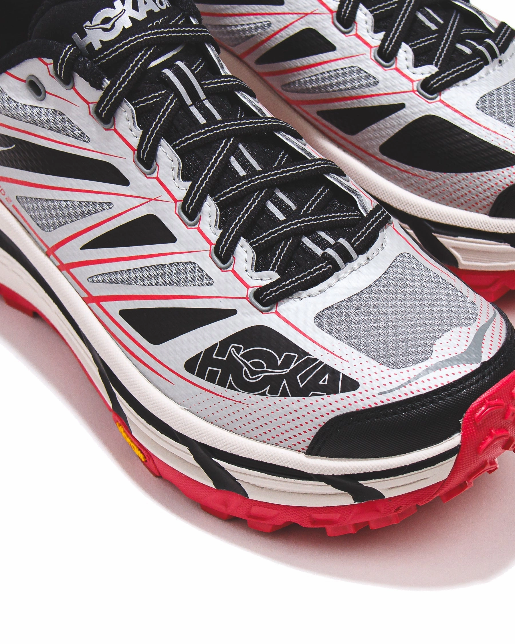 Hoka One One Unisex Mafate Speed 2 Galactic Grey Ruby Red 1126851-GTCG Hoka One One shoe close-ups