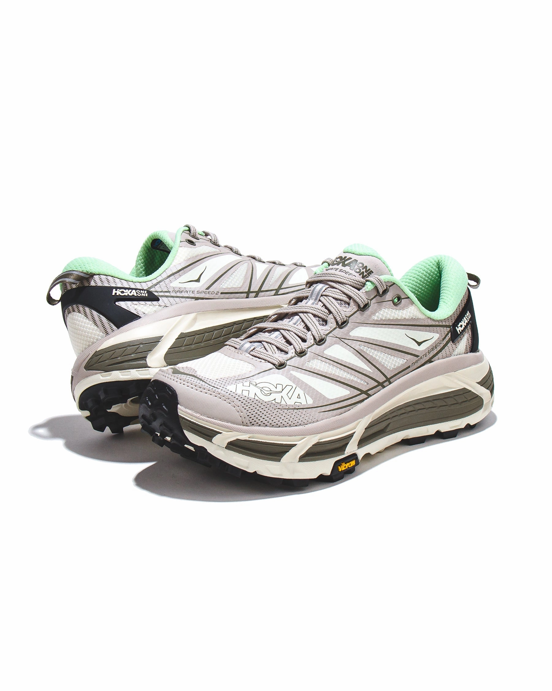 Hoka One One Unisex Mafate Speed 2 Putty Eucalyptus 1126851-PTYC Hoka One One shoe close-ups