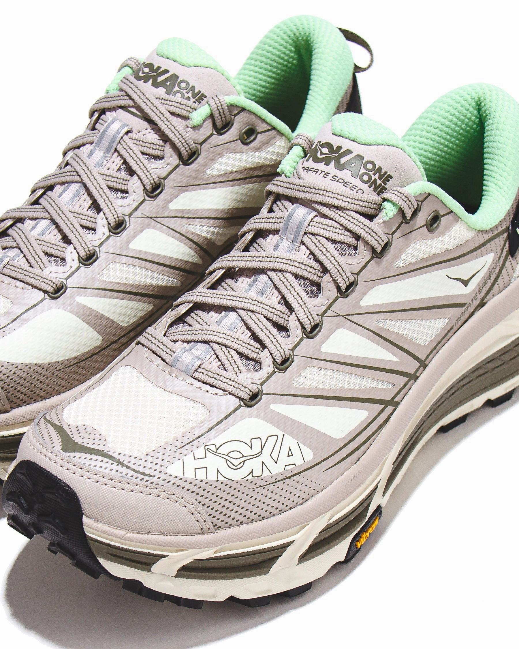 Hoka One One Unisex Mafate Speed 2 Putty Eucalyptus 1126851-PTYC Hoka One One shoe close-ups