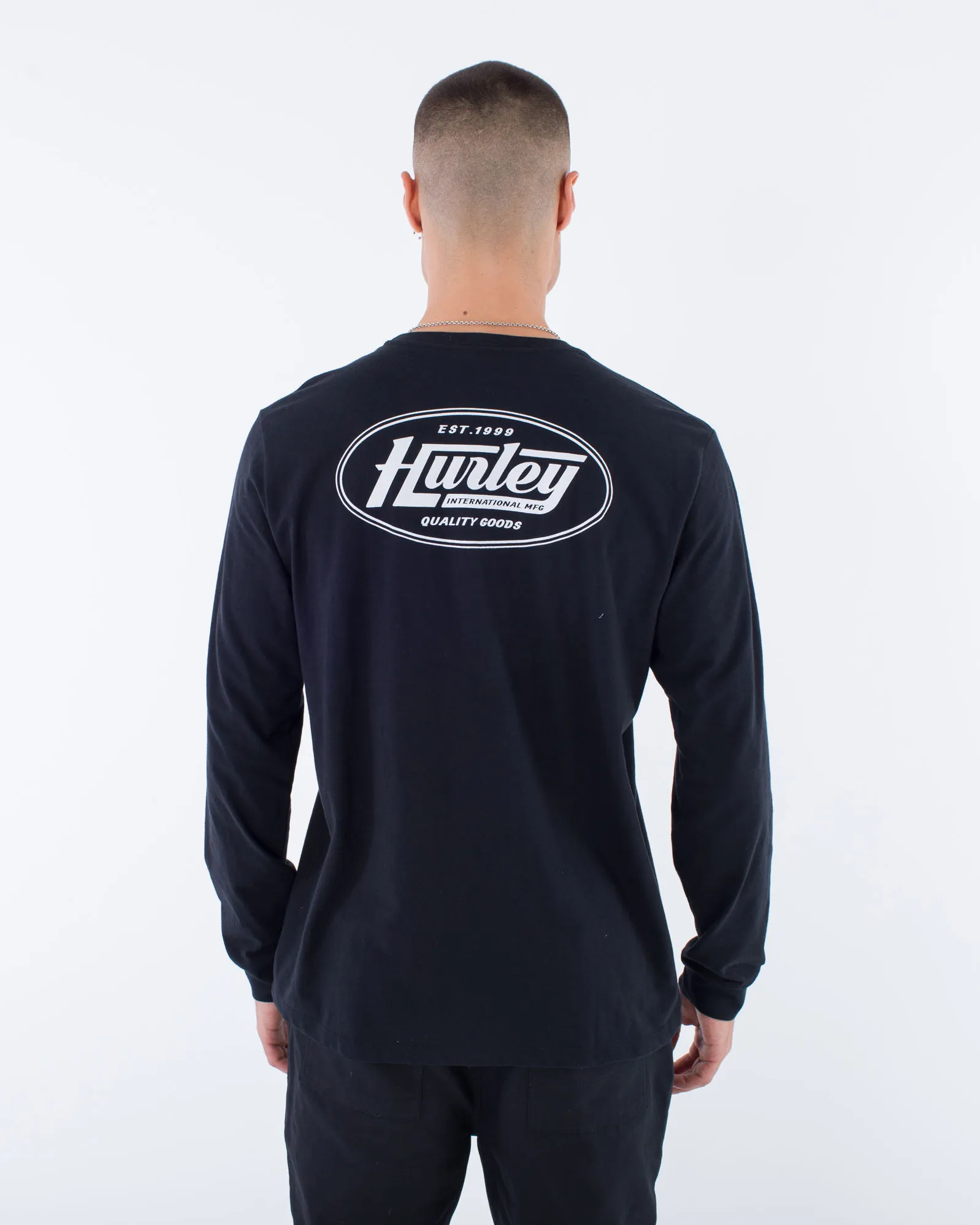 Hurley Clothing Everyday H20-Dri Oil Change Slub T-Shirt in Black