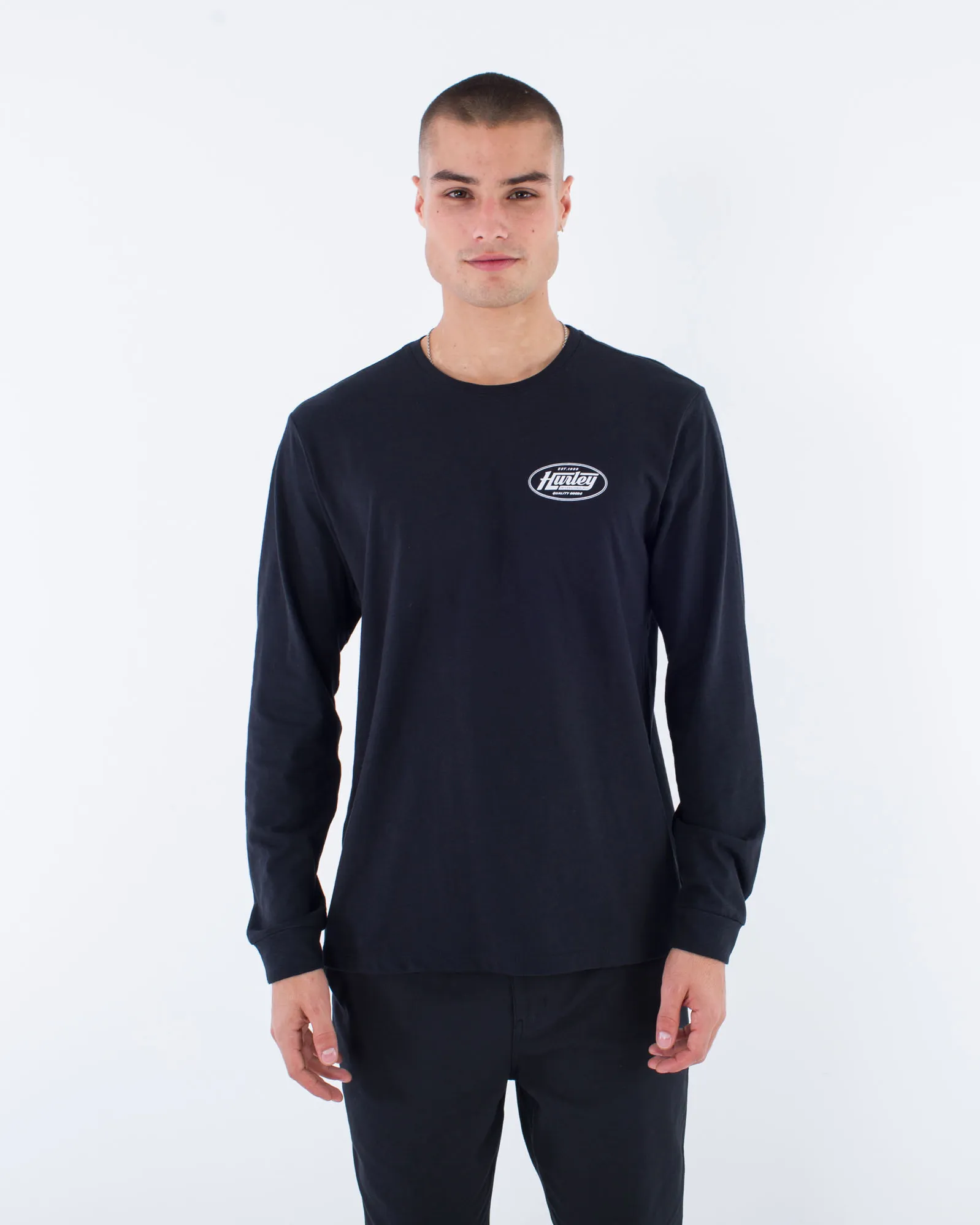 Hurley Clothing Everyday H20-Dri Oil Change Slub T-Shirt in Black