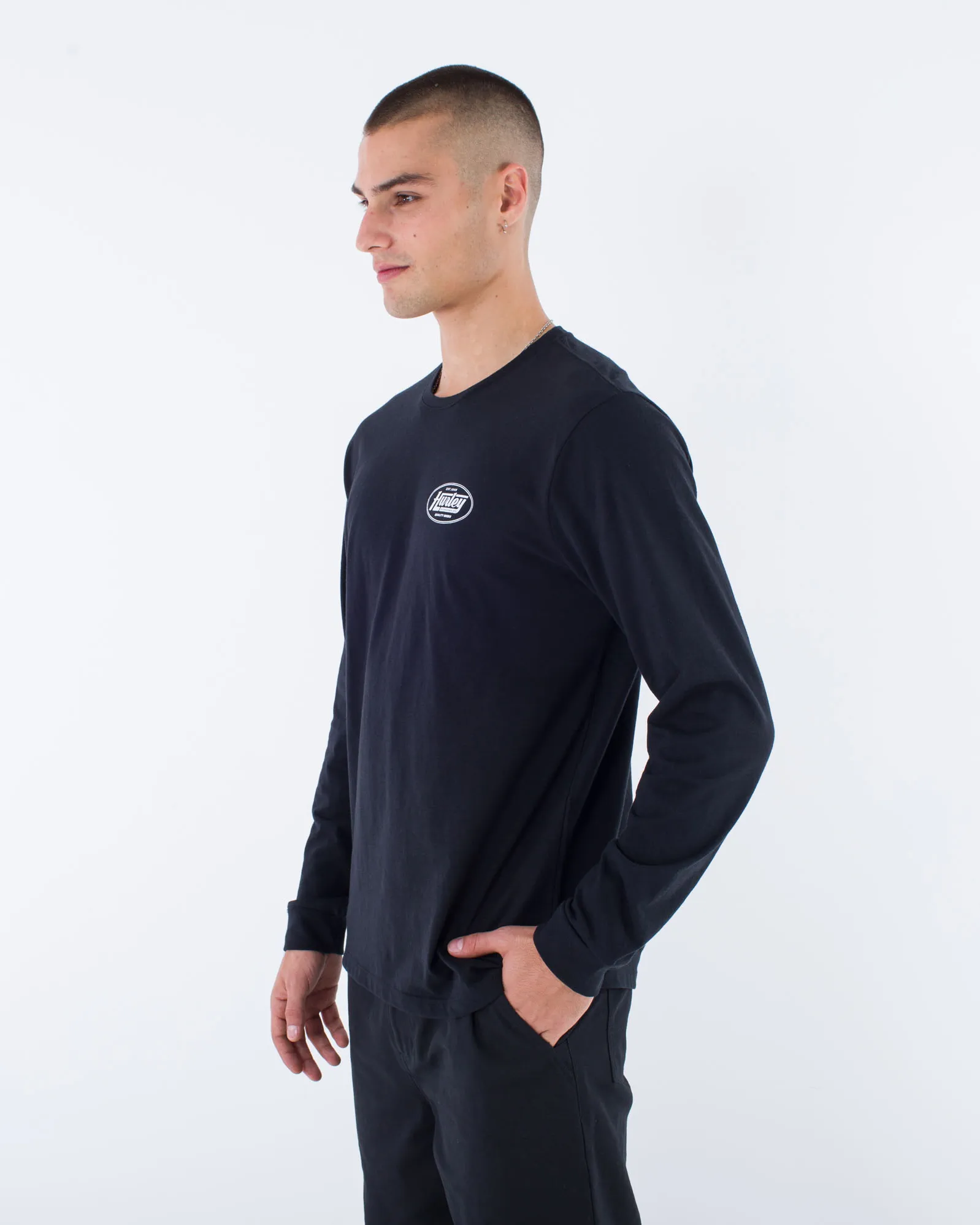 Hurley Clothing Everyday H20-Dri Oil Change Slub T-Shirt in Black