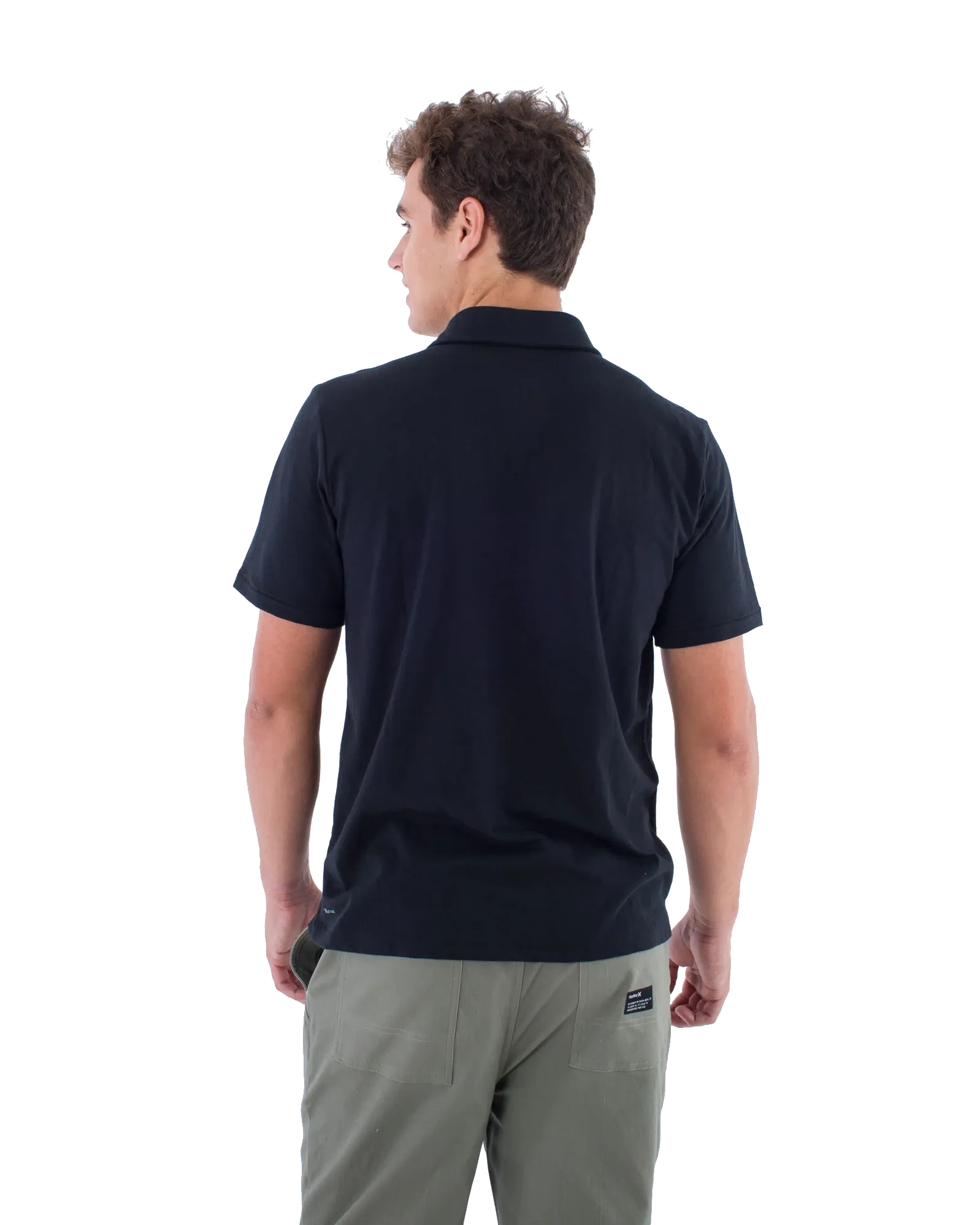 Hurley Clothing H2O-Dri Ace Slub Polo Shirt in Black