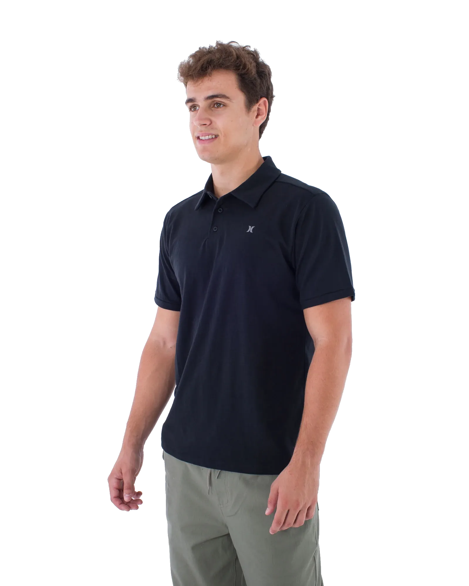 Hurley Clothing H2O-Dri Ace Slub Polo Shirt in Black