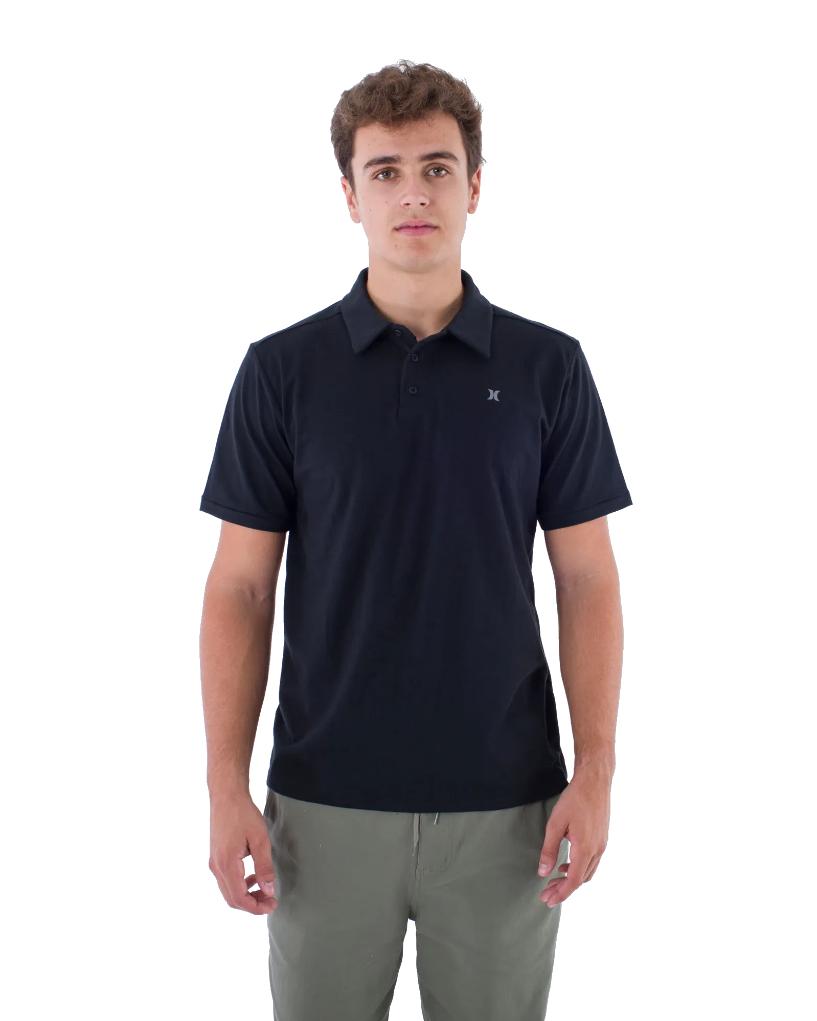 Hurley Clothing H2O-Dri Ace Slub Polo Shirt in Black