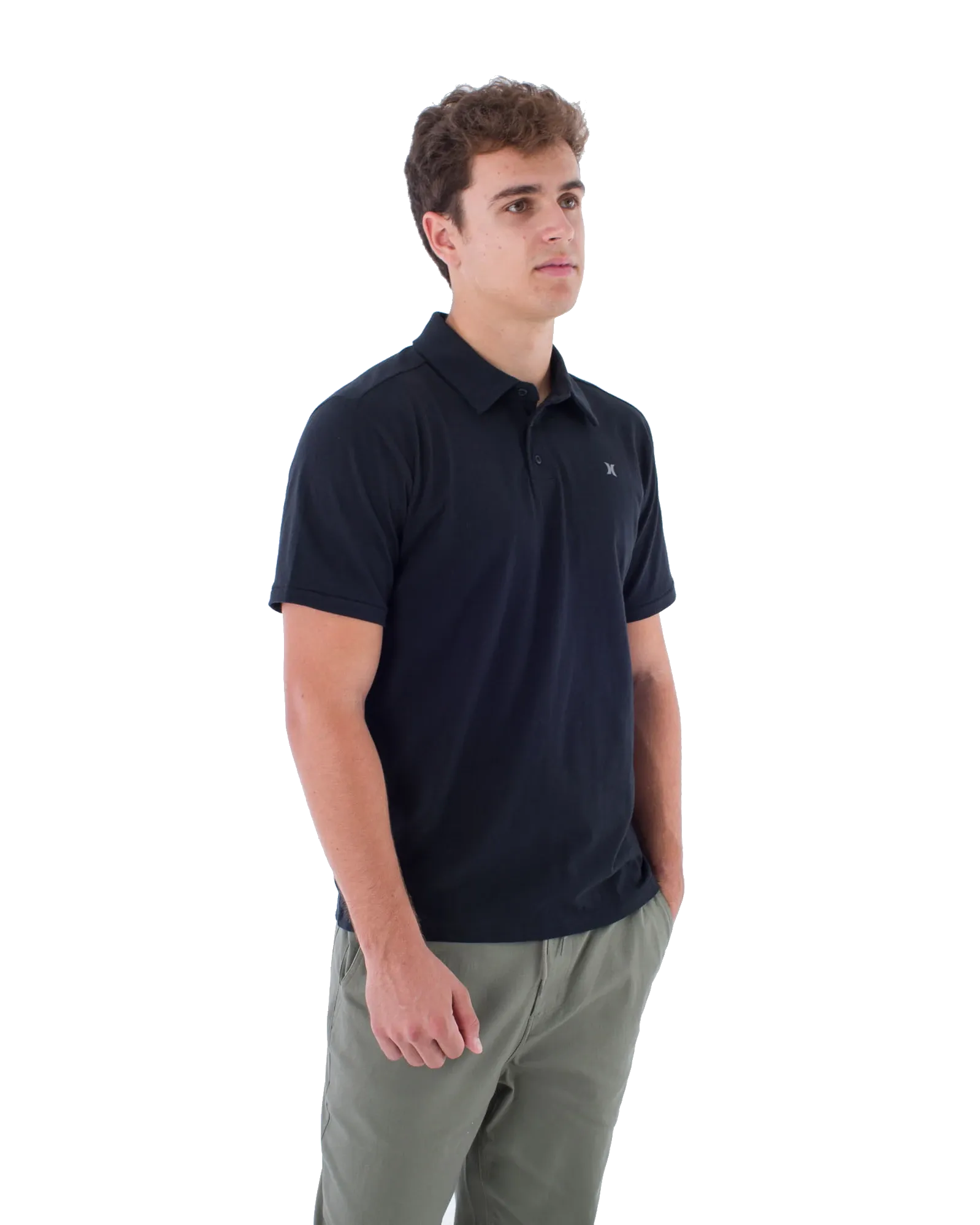 Hurley Clothing H2O-Dri Ace Slub Polo Shirt in Black