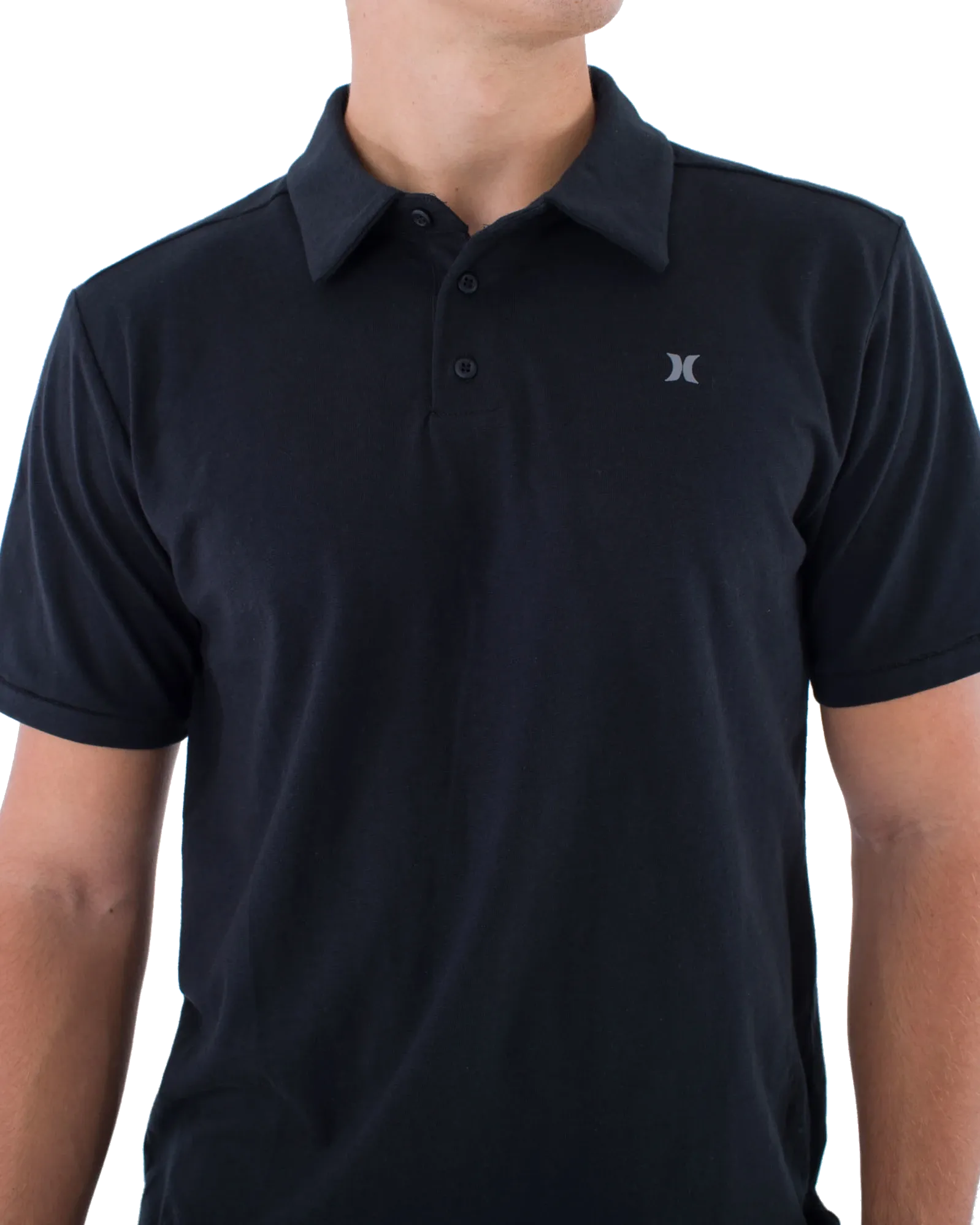 Hurley Clothing H2O-Dri Ace Slub Polo Shirt in Black