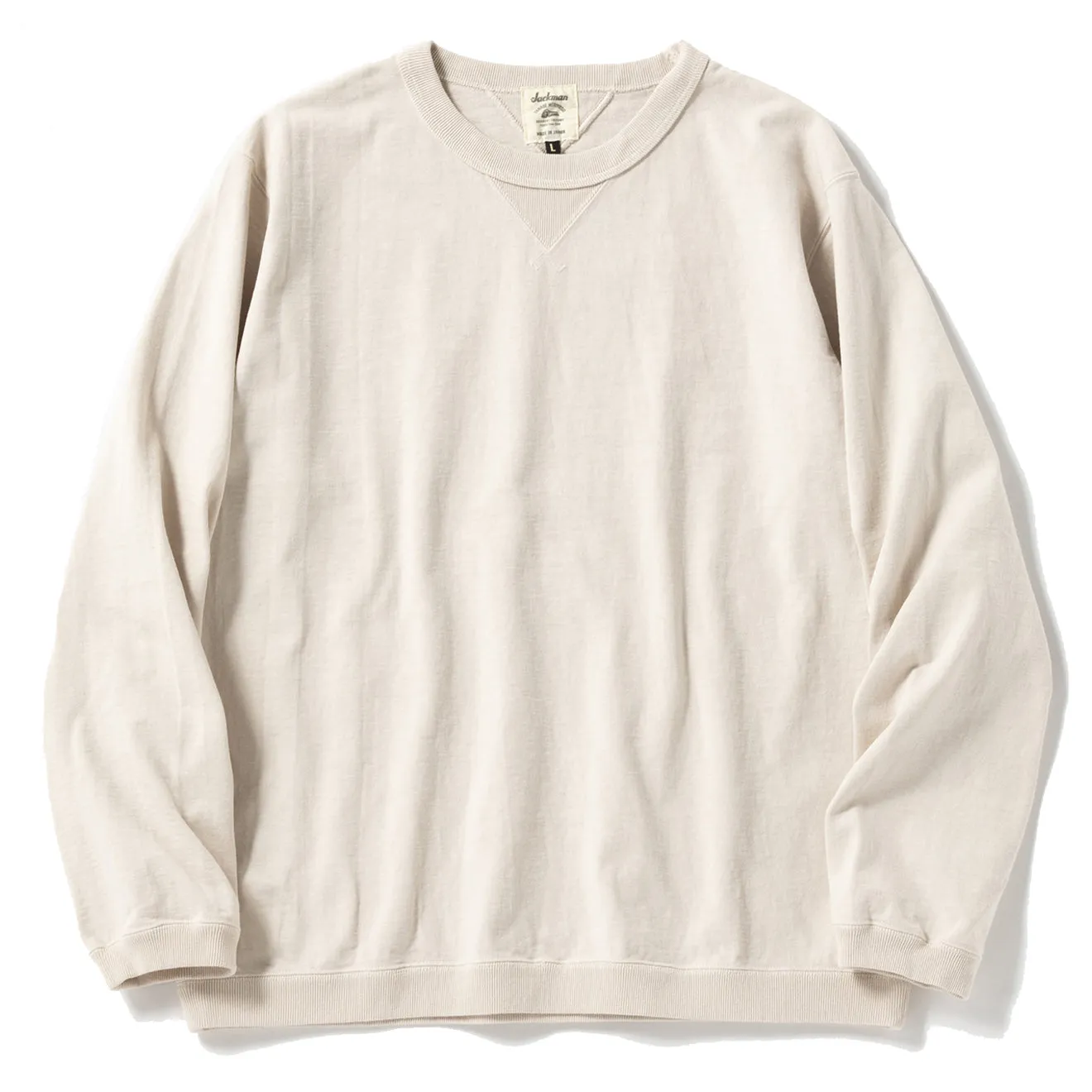 Jackman Dotsume Rib L/S T-Shirt Birch Jackman Clothing