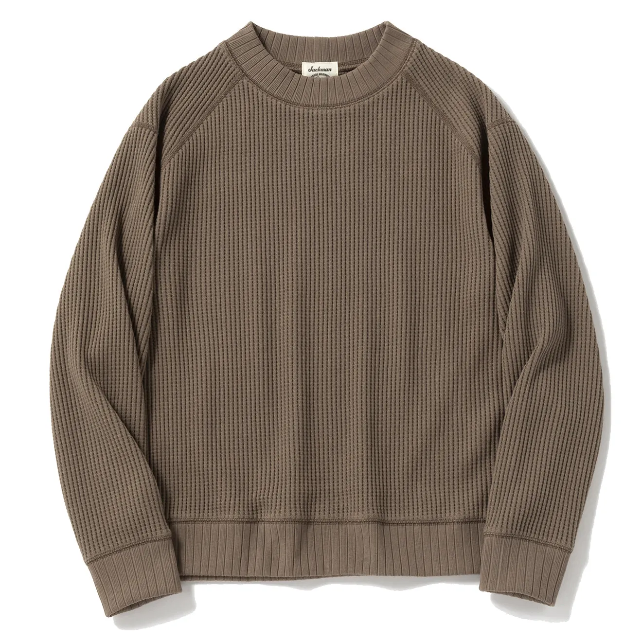 Jackman Waffle Mid-Neck Taupe Jackman Clothing