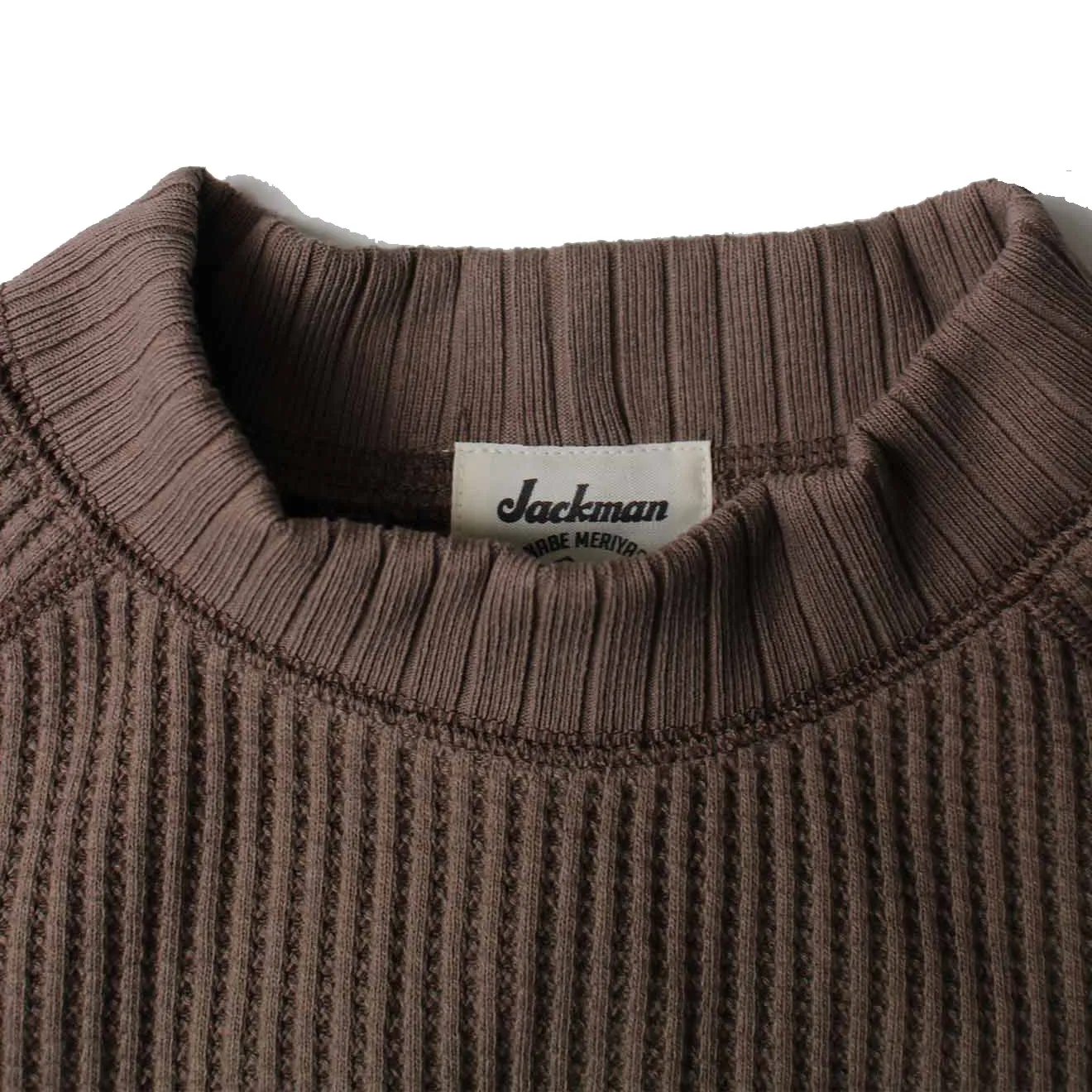 Jackman Waffle Mid-Neck Taupe Jackman Clothing