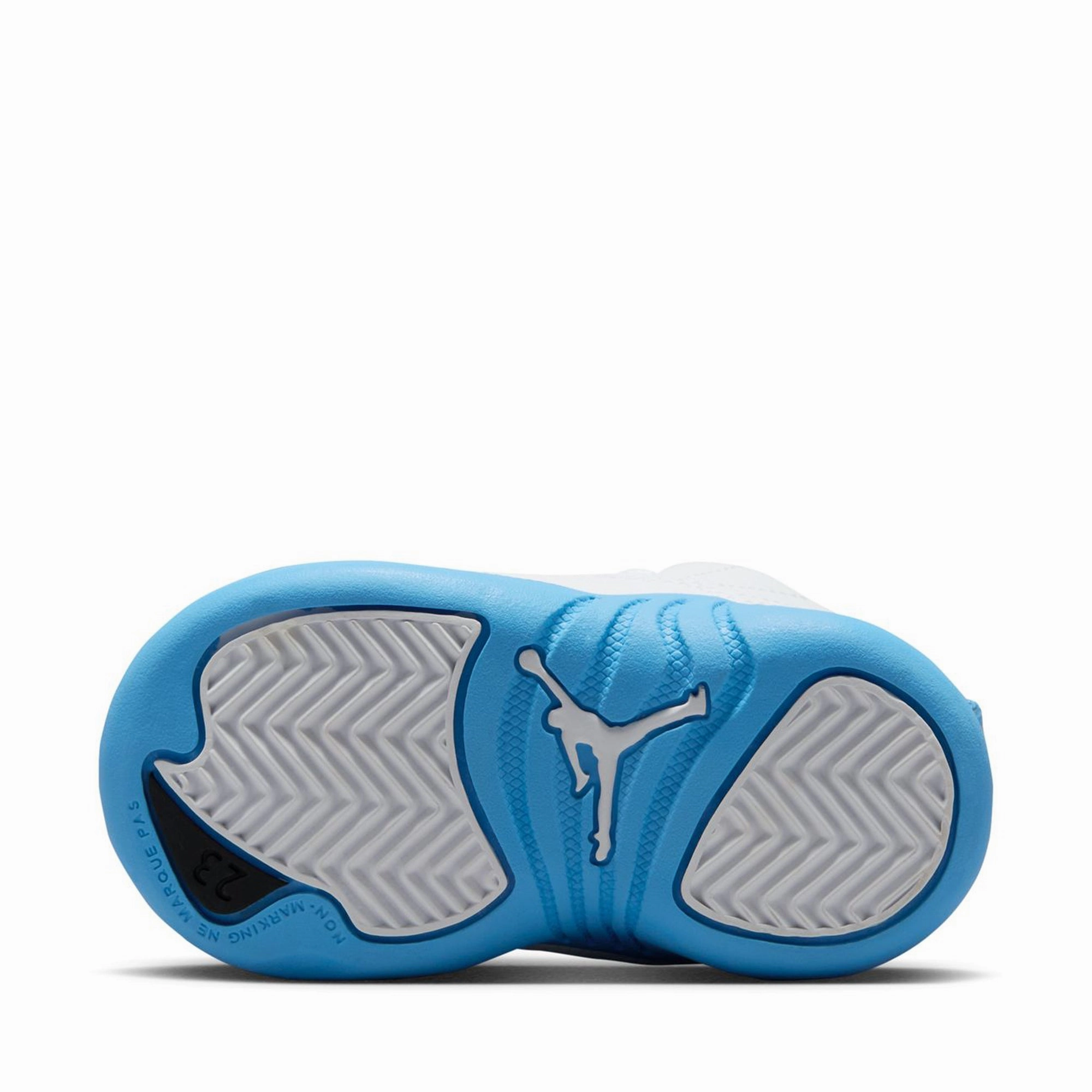 Jordan 12 Retro 'Melo' (TD) - White/University Blue Air Jordan Basketball Shoes for Performance