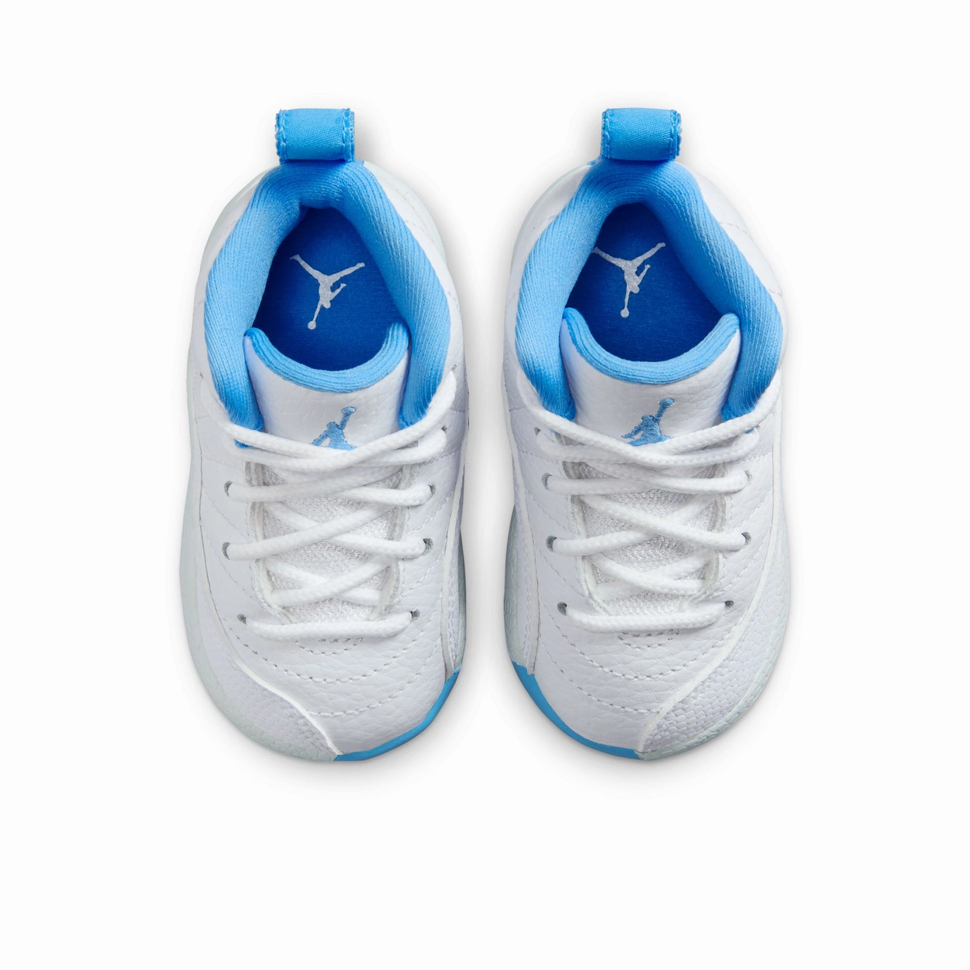 Jordan 12 Retro 'Melo' (TD) - White/University Blue Air Jordan Basketball Shoes for Performance