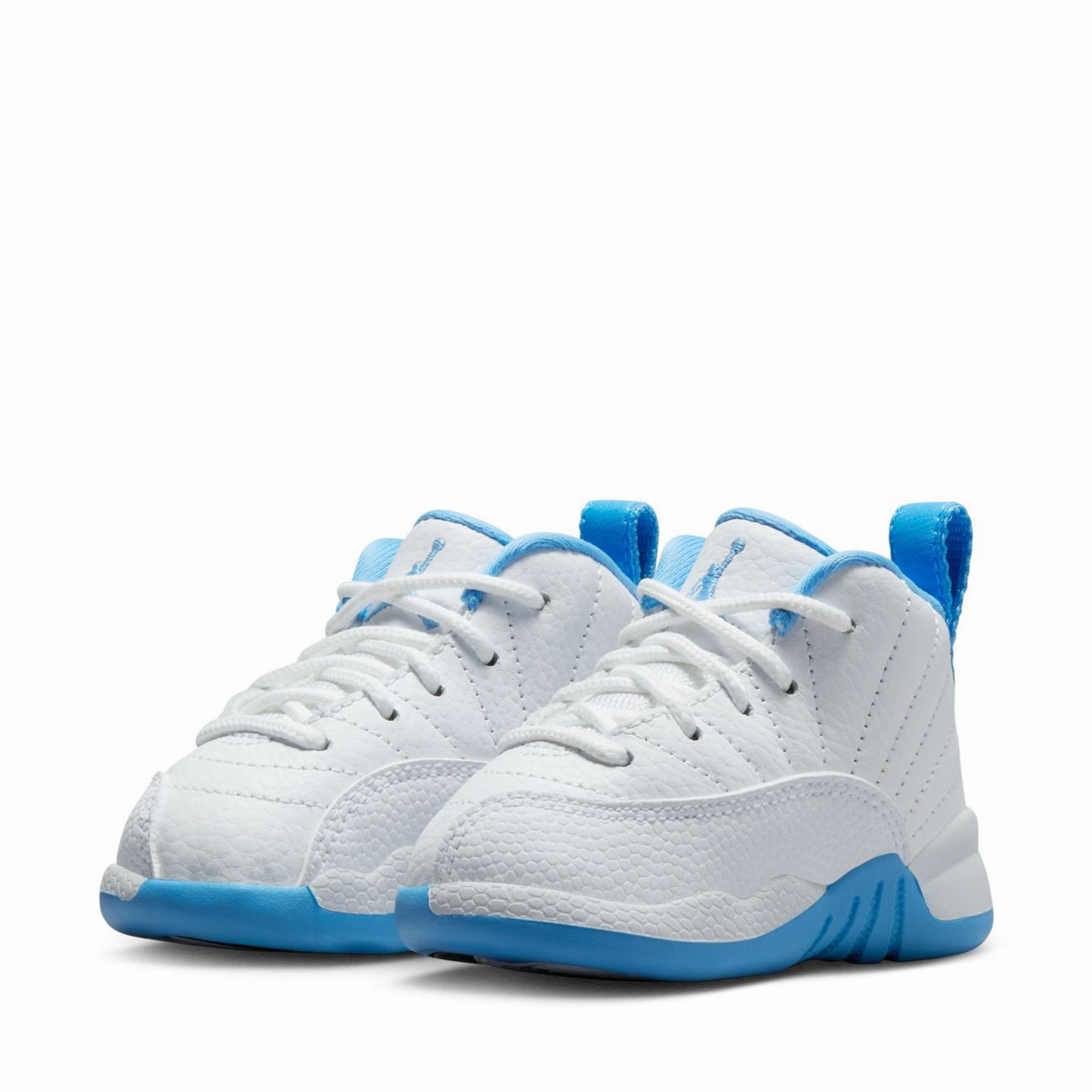 Jordan 12 Retro 'Melo' (TD) - White/University Blue Air Jordan Basketball Shoes for Performance