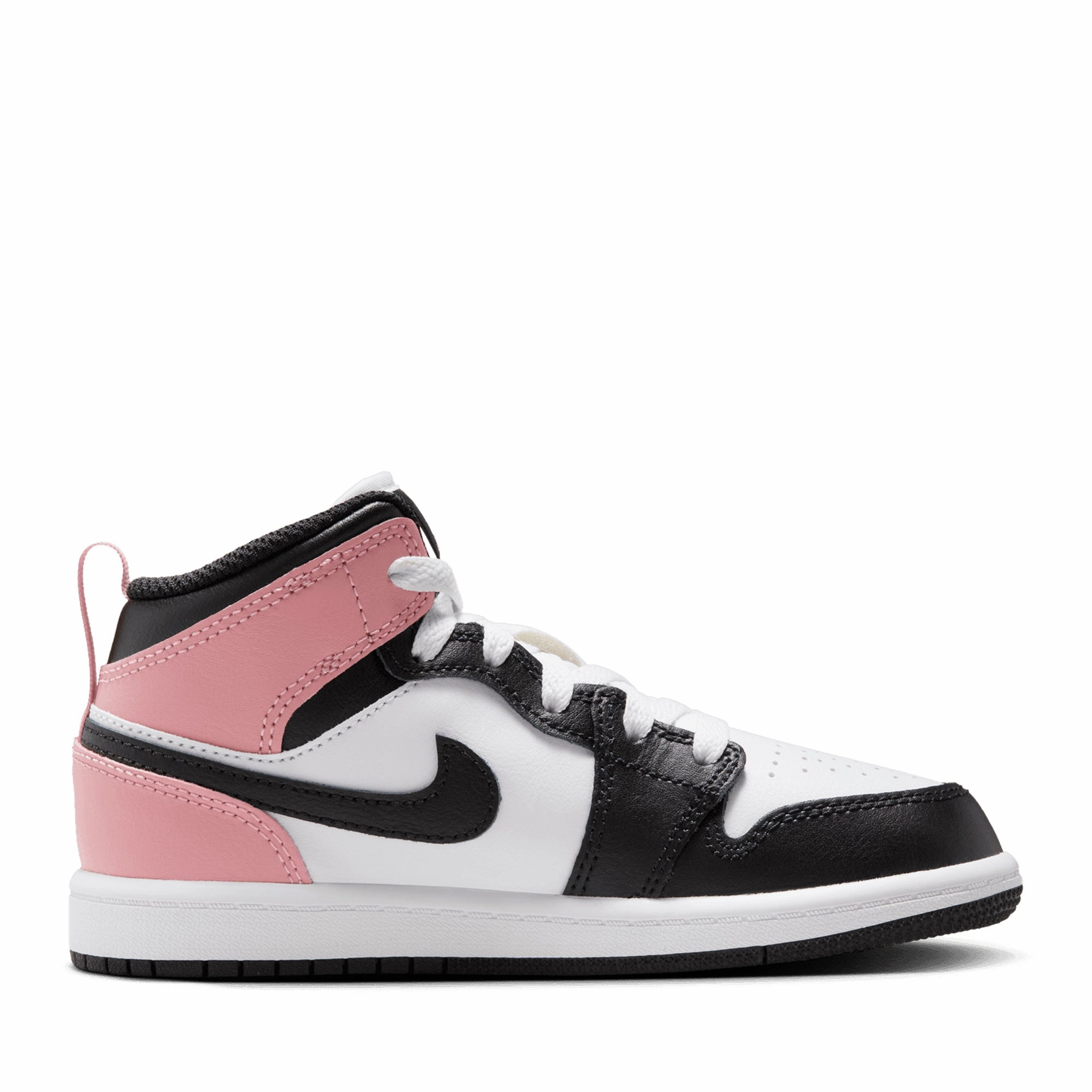 Jordan 1 Mid (PS) - White/Rust Pink Air Jordan Basketball Shoes for Performance
