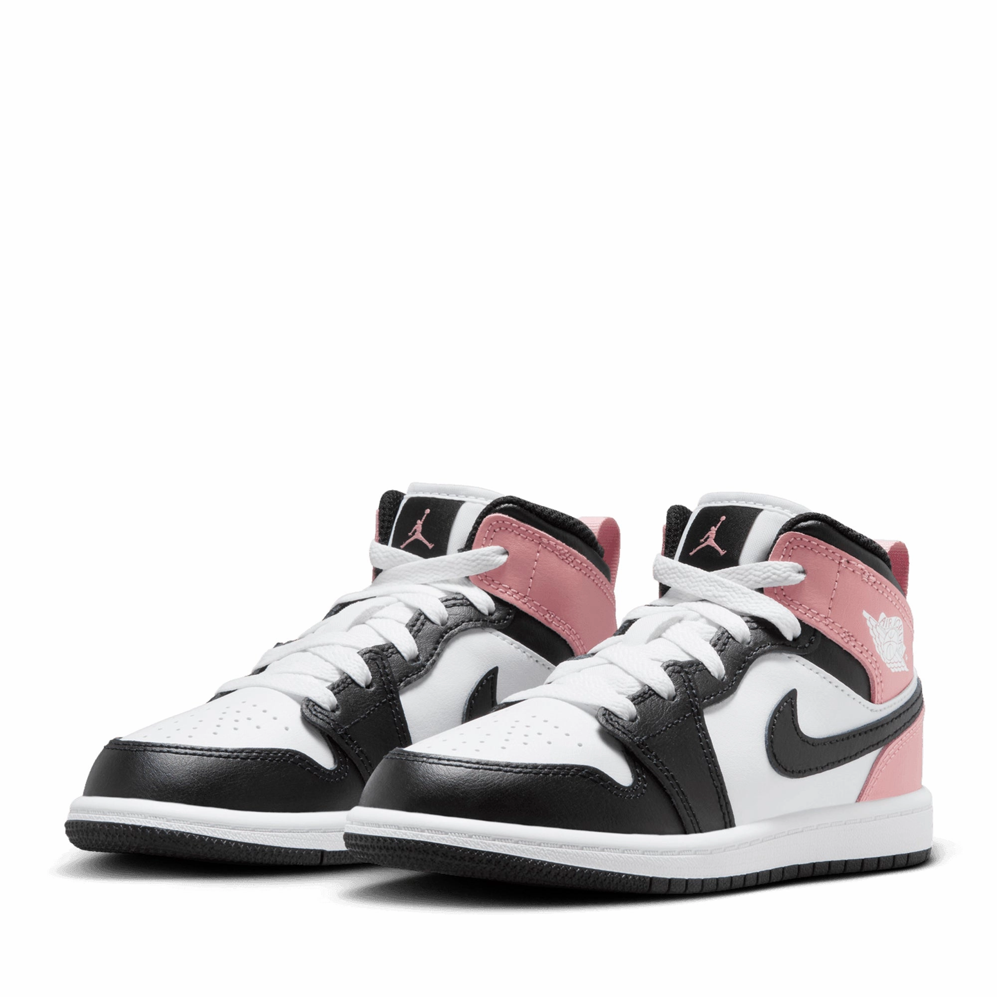 Jordan 1 Mid (PS) - White/Rust Pink Air Jordan Basketball Shoes for Performance