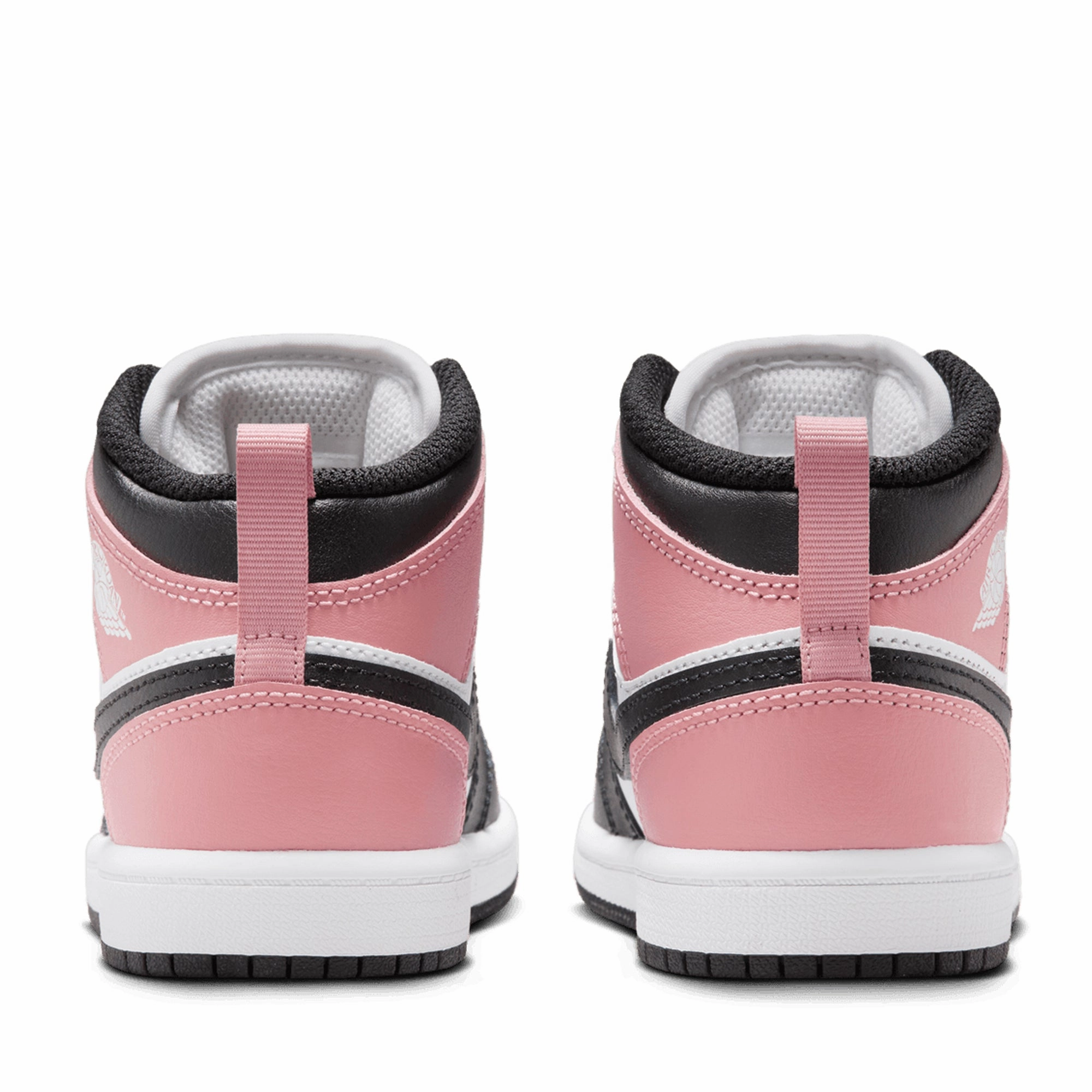 Jordan 1 Mid (PS) - White/Rust Pink Air Jordan Basketball Shoes for Performance