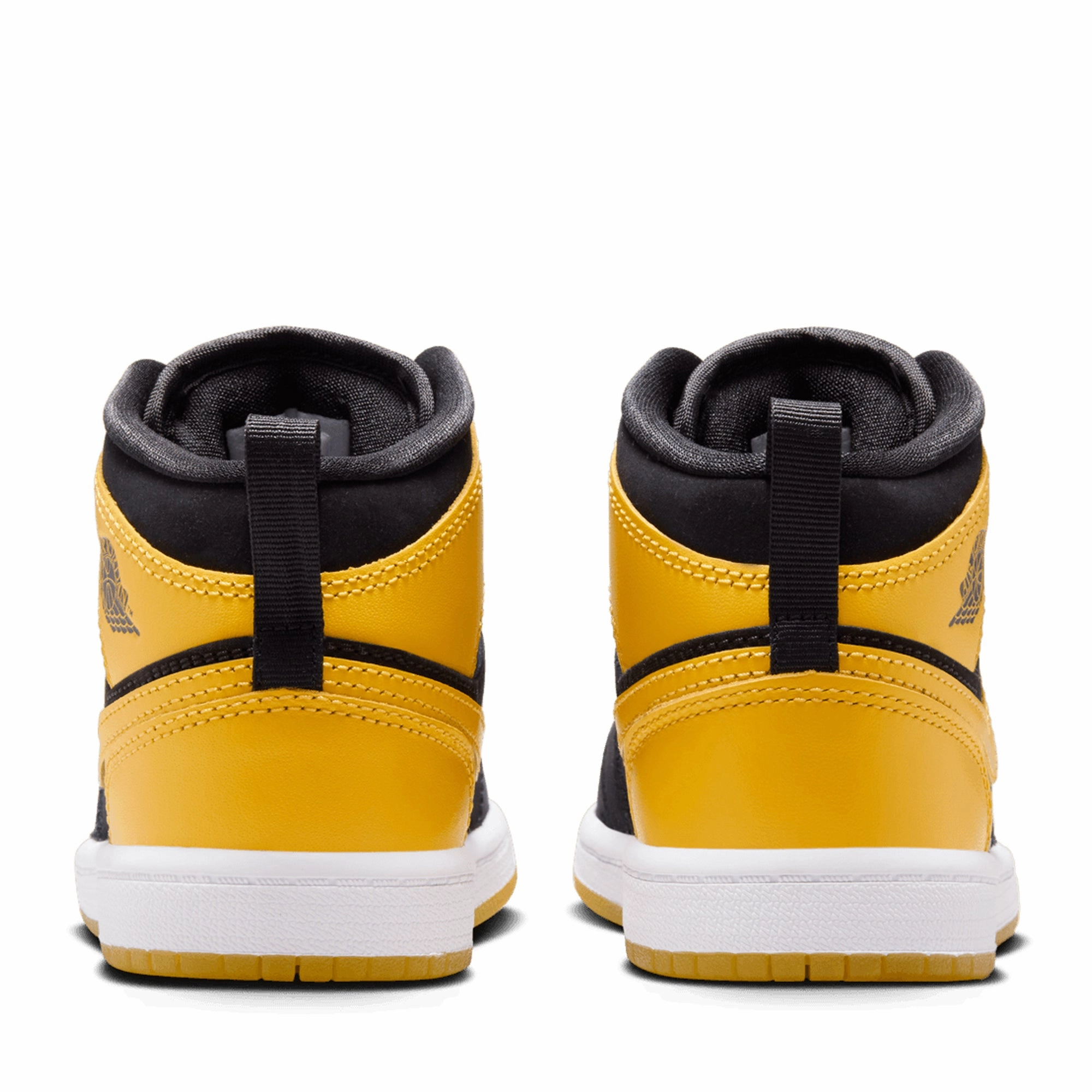 Jordan 1 Mid SE (PS) - Black/Varsity Maize Air Jordan Basketball Shoes for Performance