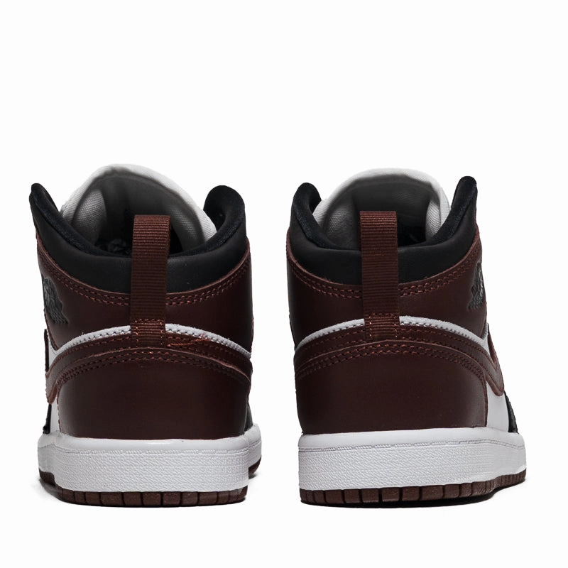 Jordan 1 Mid SE (PS) - White/Dark Pony Air Jordan Basketball Shoes for Performance