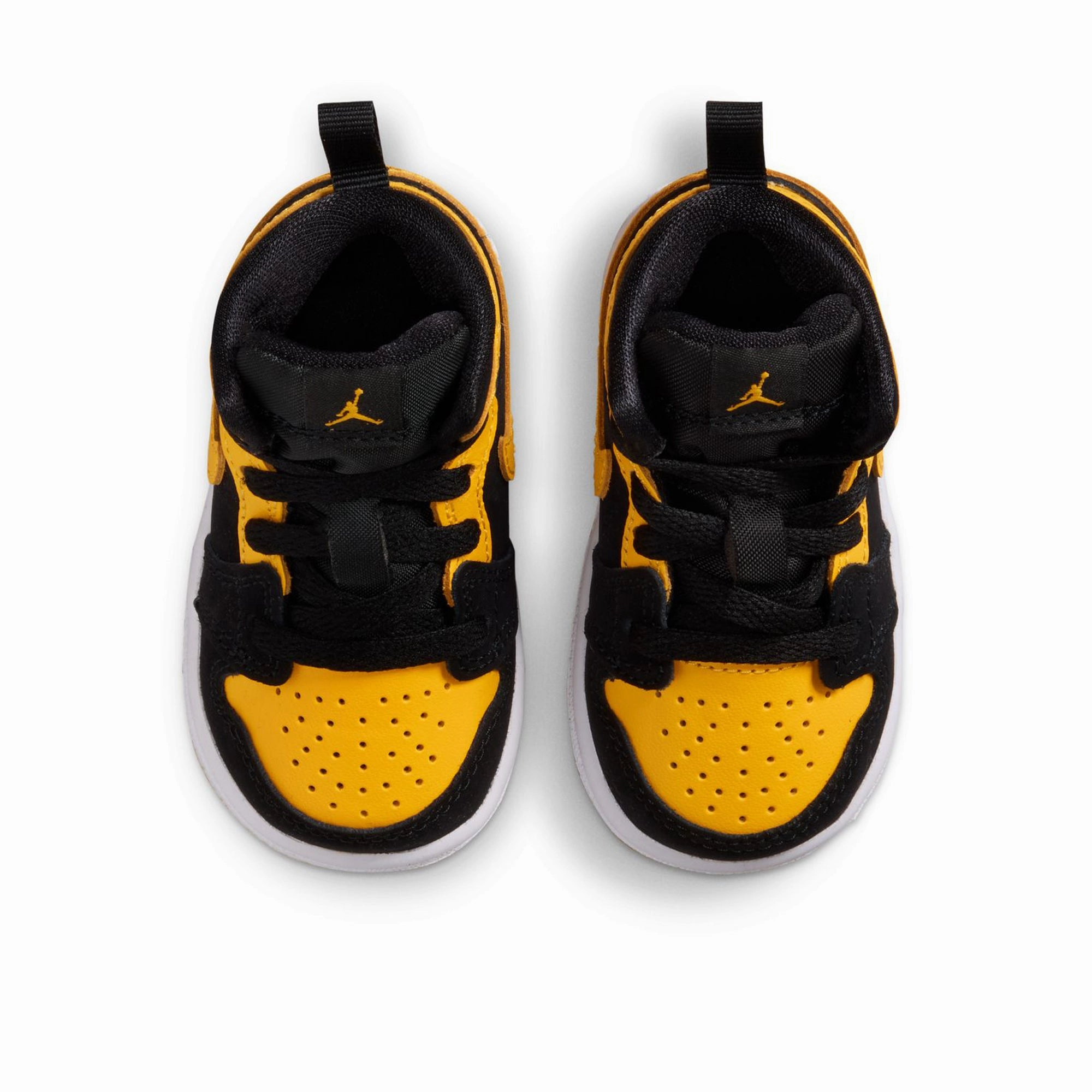 Jordan 1 Mid SE (TD) - Black/Varsity Maize Air Jordan Basketball Shoes for Performance
