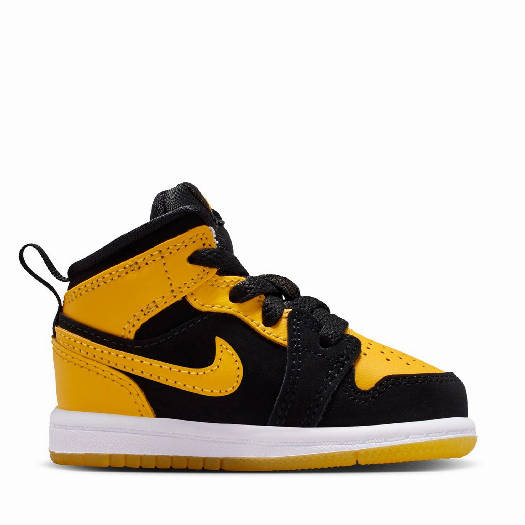 Jordan 1 Mid SE (TD) - Black/Varsity Maize Air Jordan Basketball Shoes for Performance