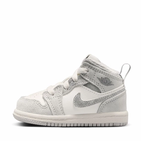 Jordan 1 Mid SE (TD) - Neutral Grey/Smoke Grey Air Jordan signature sneakers