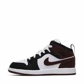 Jordan 1 Mid SE (TD) - White/Dark Pony Air Jordan signature sneakers