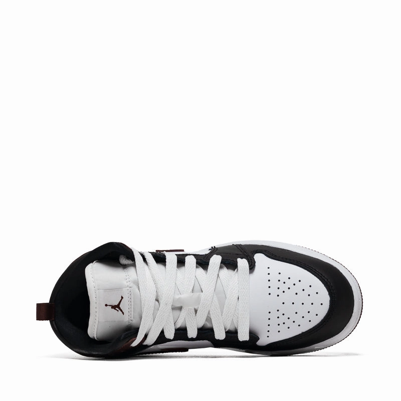 Jordan 1 Mid SE (TD) - White/Dark Pony Air Jordan Basketball Shoes for Performance