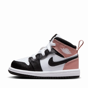 Jordan 1 Mid (TD) - White/Rust Pink Air Jordan signature sneakers
