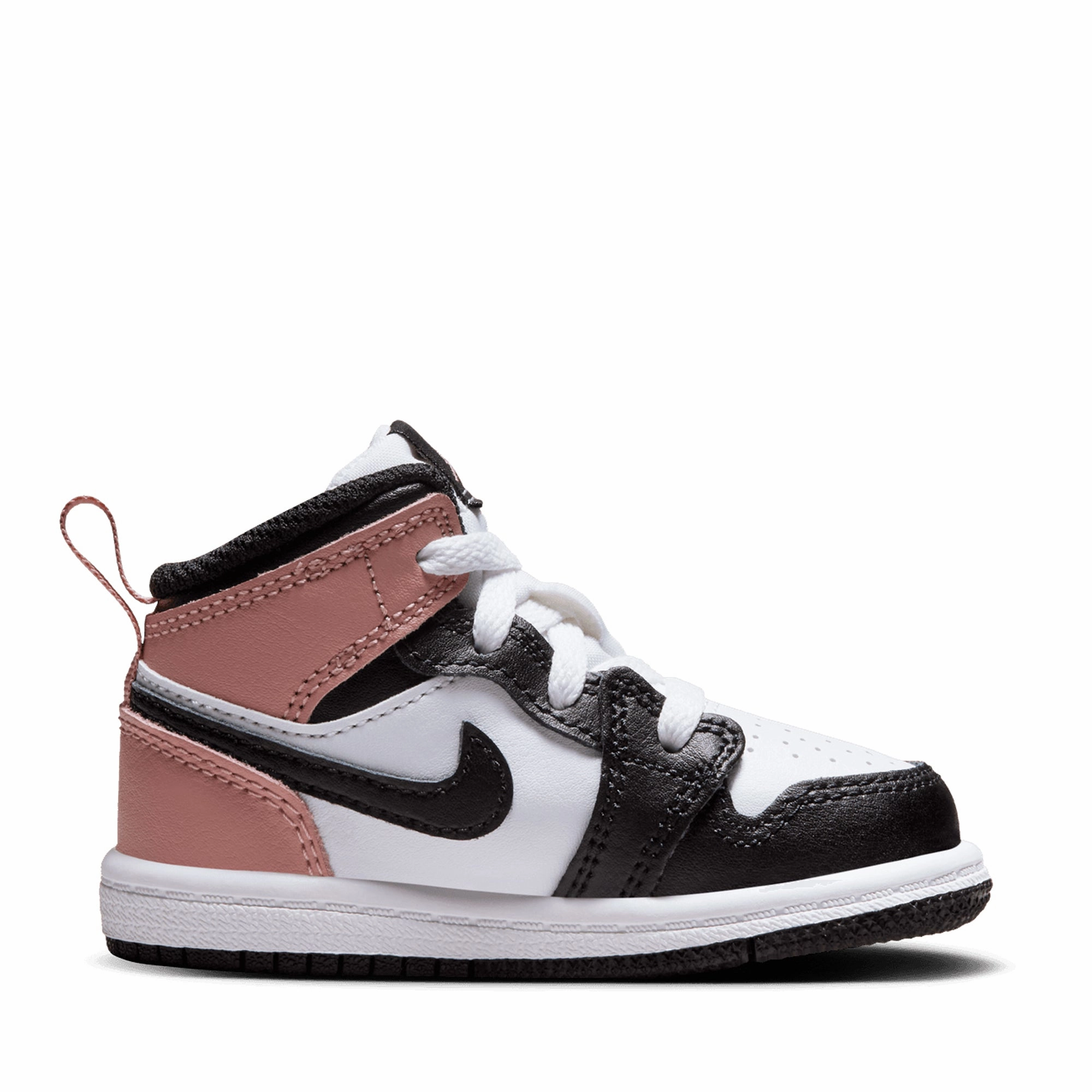 Jordan 1 Mid (TD) - White/Rust Pink Air Jordan Basketball Shoes for Performance