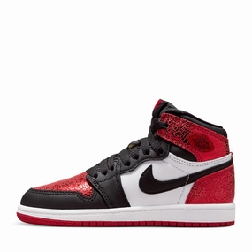 Jordan 1 Retro High OG 'Ruby' (PS) - Varsity Red/Black Air Jordan signature sneakers