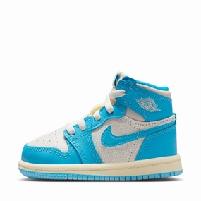 Jordan 1 Retro High OG 'UNC Reimagined' (TD) - Dark Powder Blue/Sail Air Jordan signature sneakers